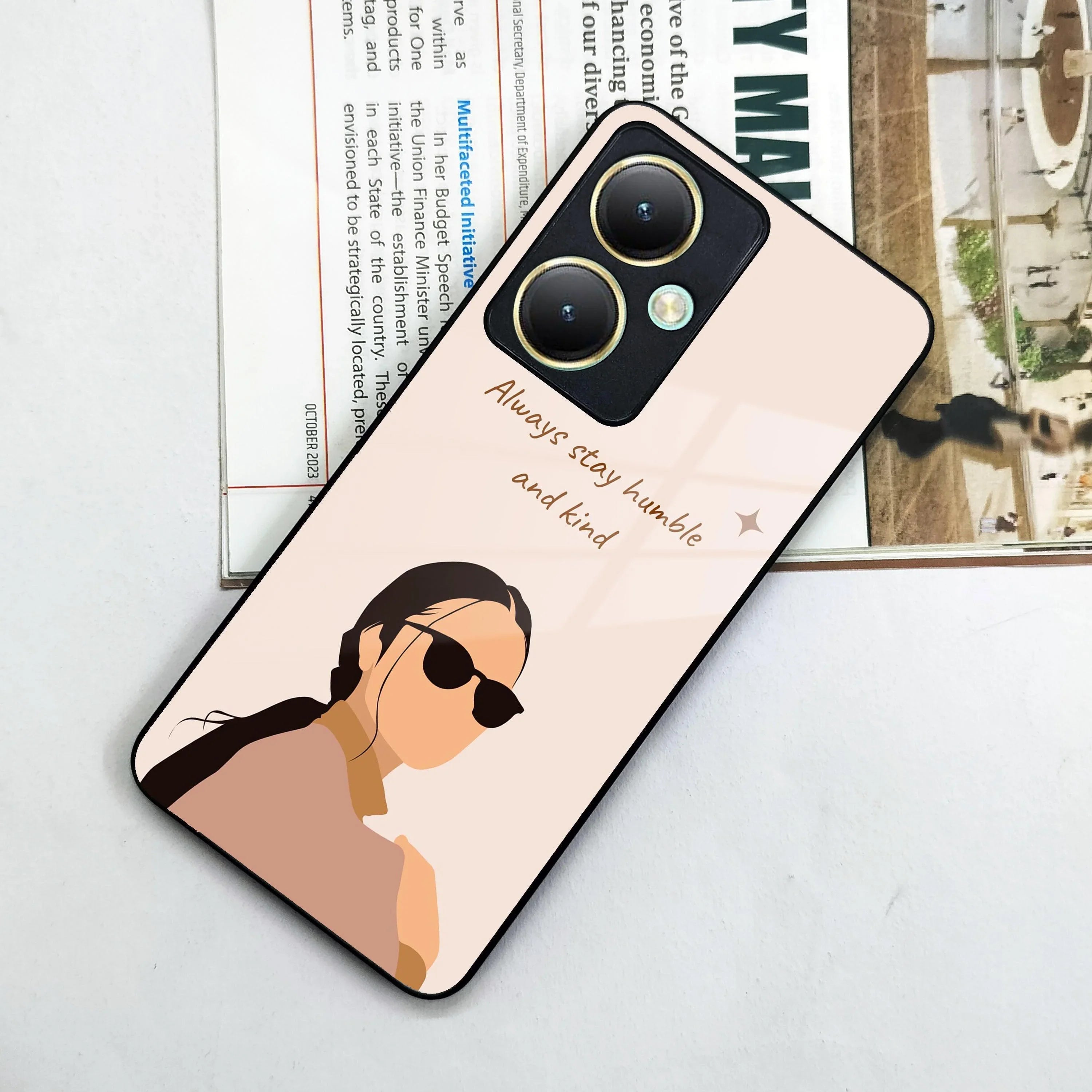 Always Stay Humble And Kind Glass Phone Cover For Vivo - ShopOnCliQ