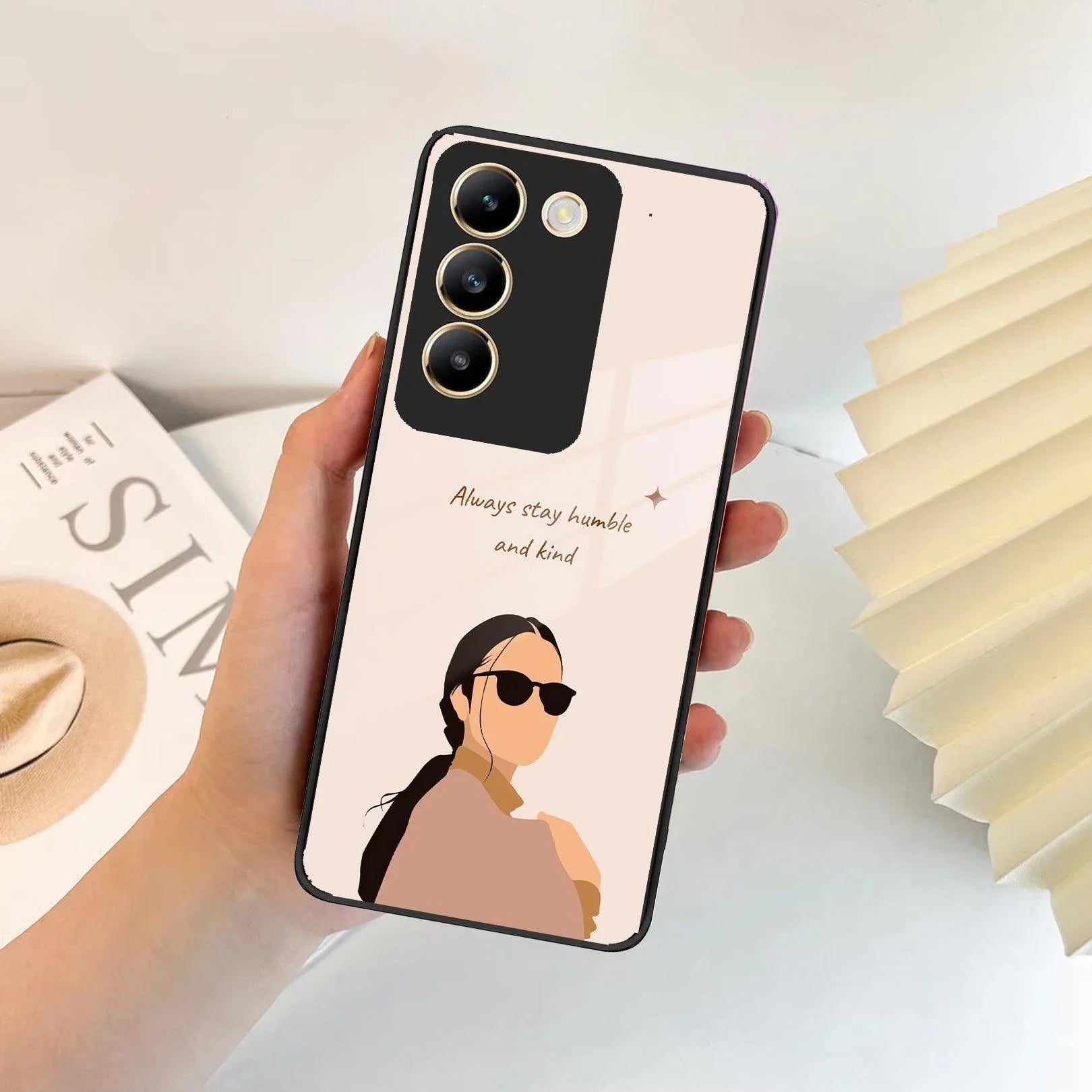 Always Stay Humble And Kind Glass Phone Cover For Vivo - ShopOnCliQ