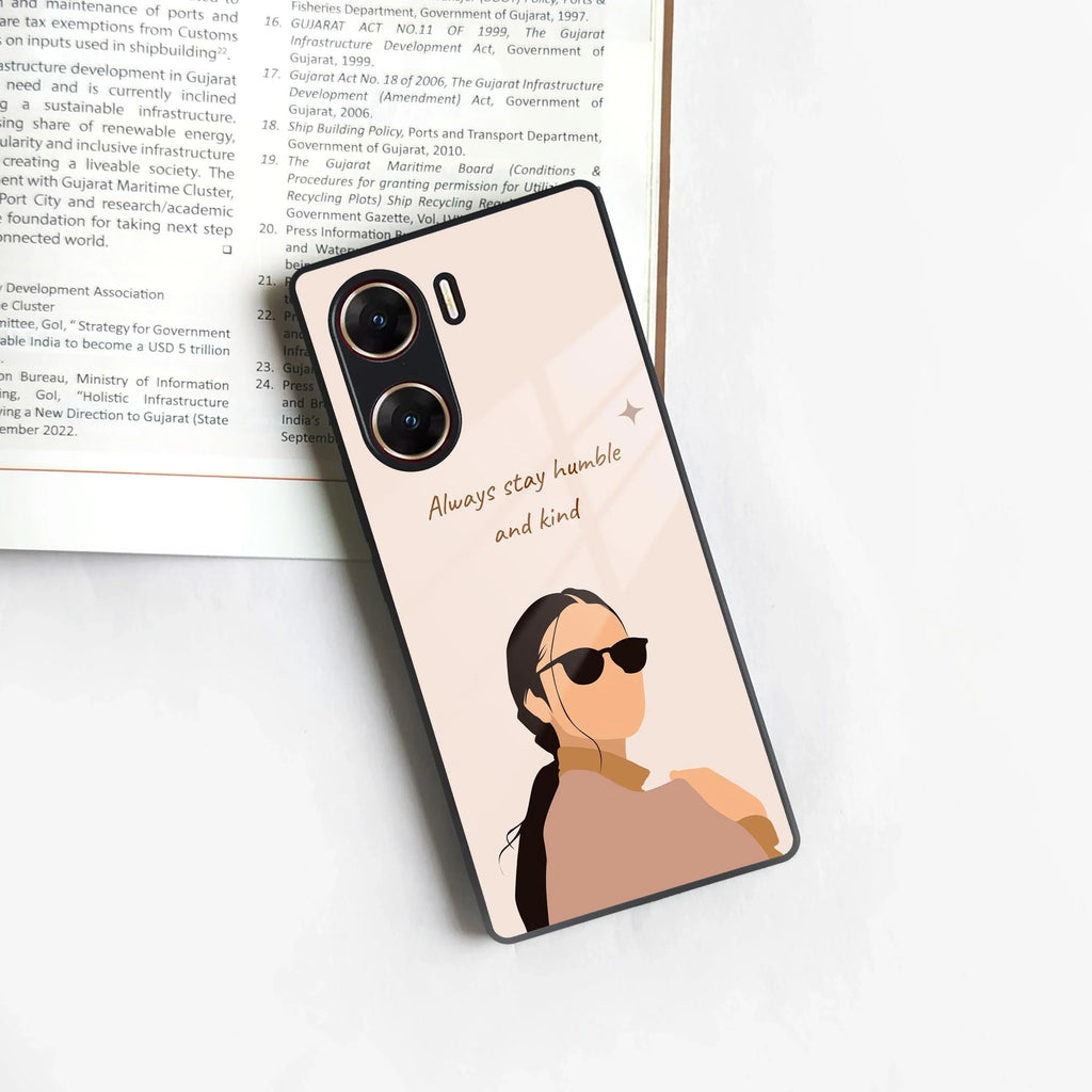 Always Stay Humble And Kind Glass Phone Cover For Vivo - ShopOnCliQ