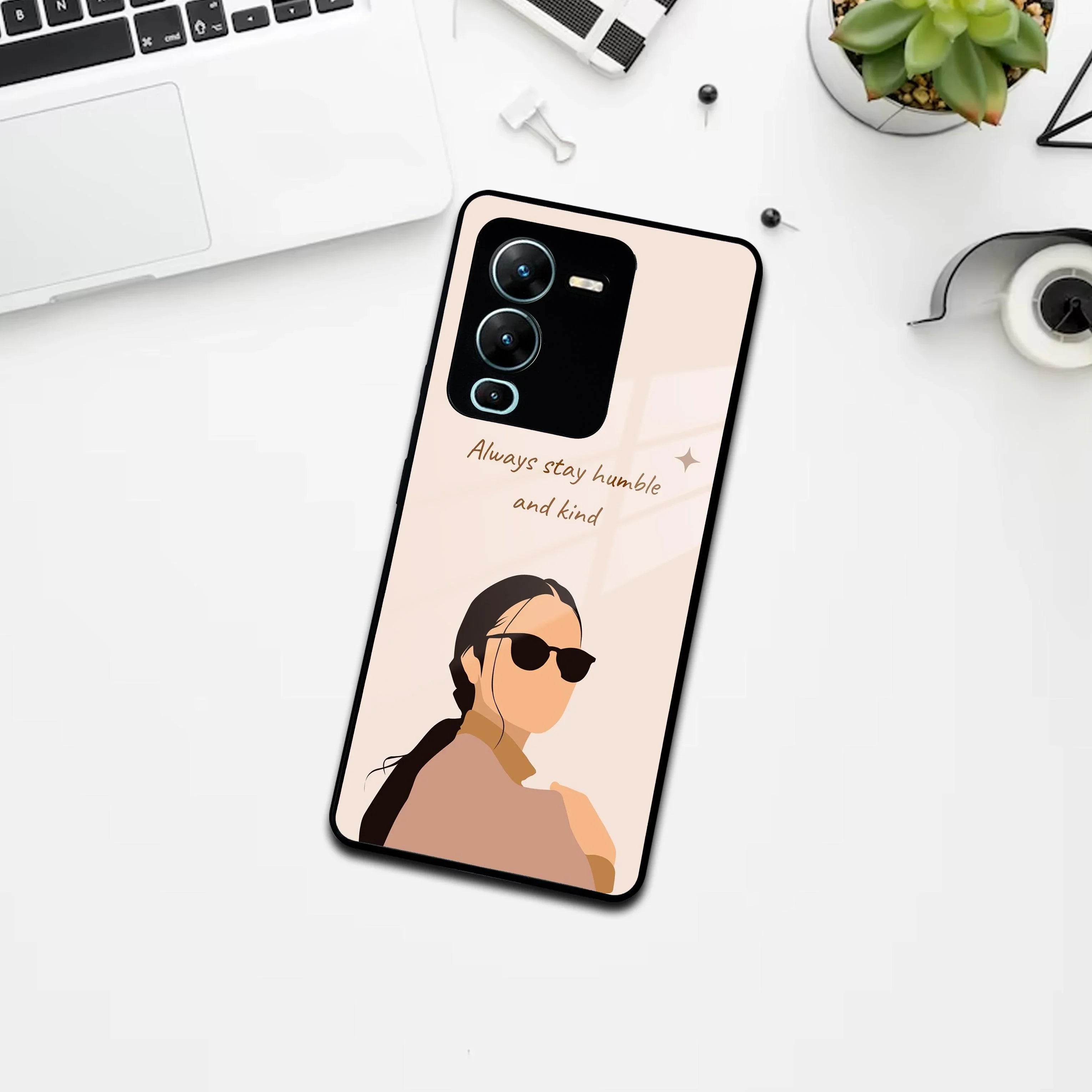 Always Stay Humble And Kind Glass Phone Cover For Vivo - ShopOnCliQ