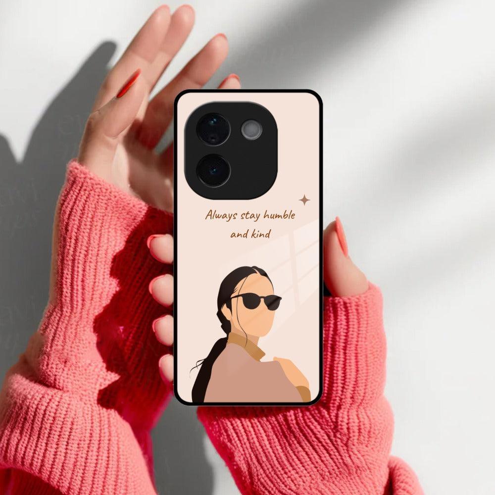 Always Stay Humble And Kind Glass Phone Cover V2 For iQOO