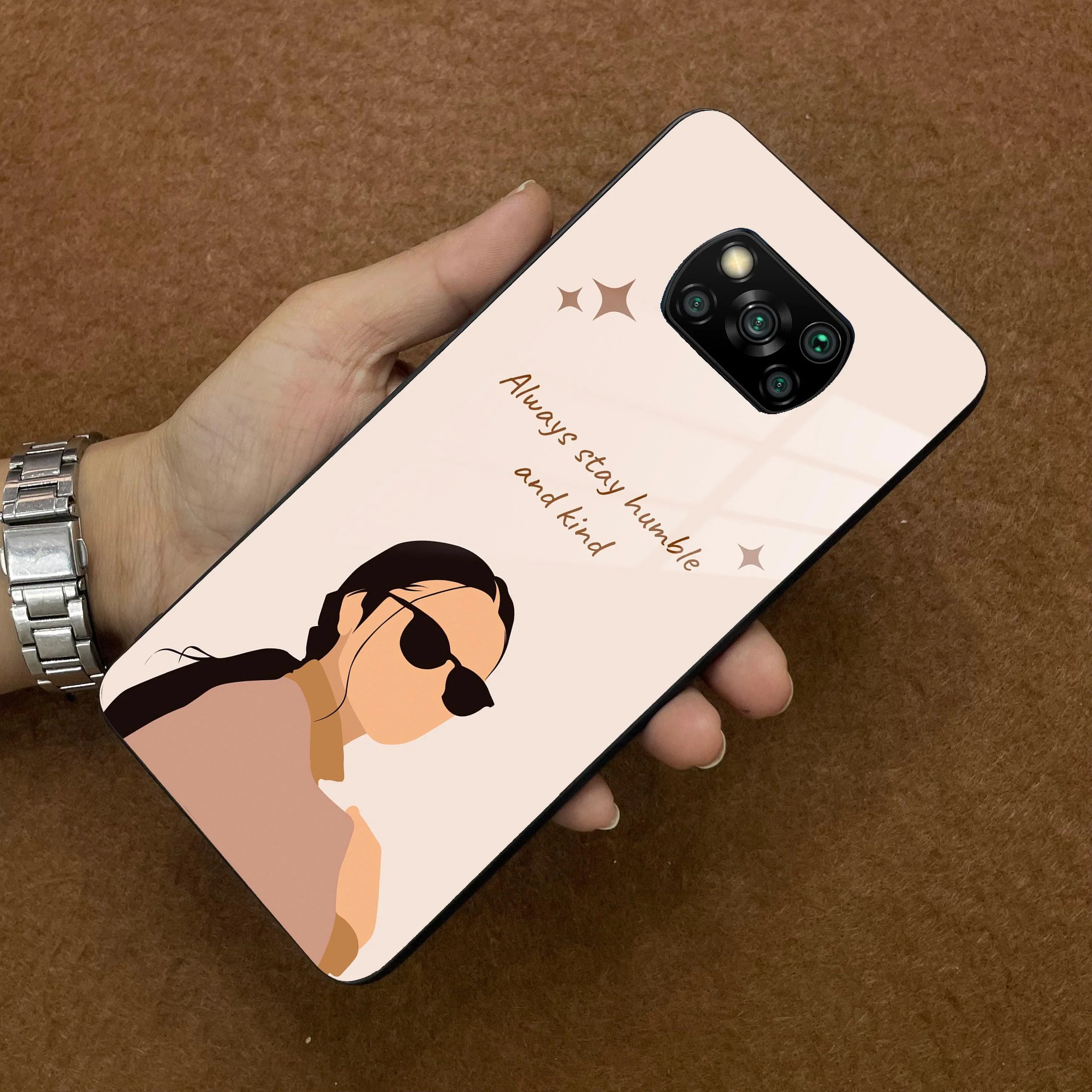 Always Stay Humble And Kind Glass Phone Cover for Poco - ShopOnCliQ