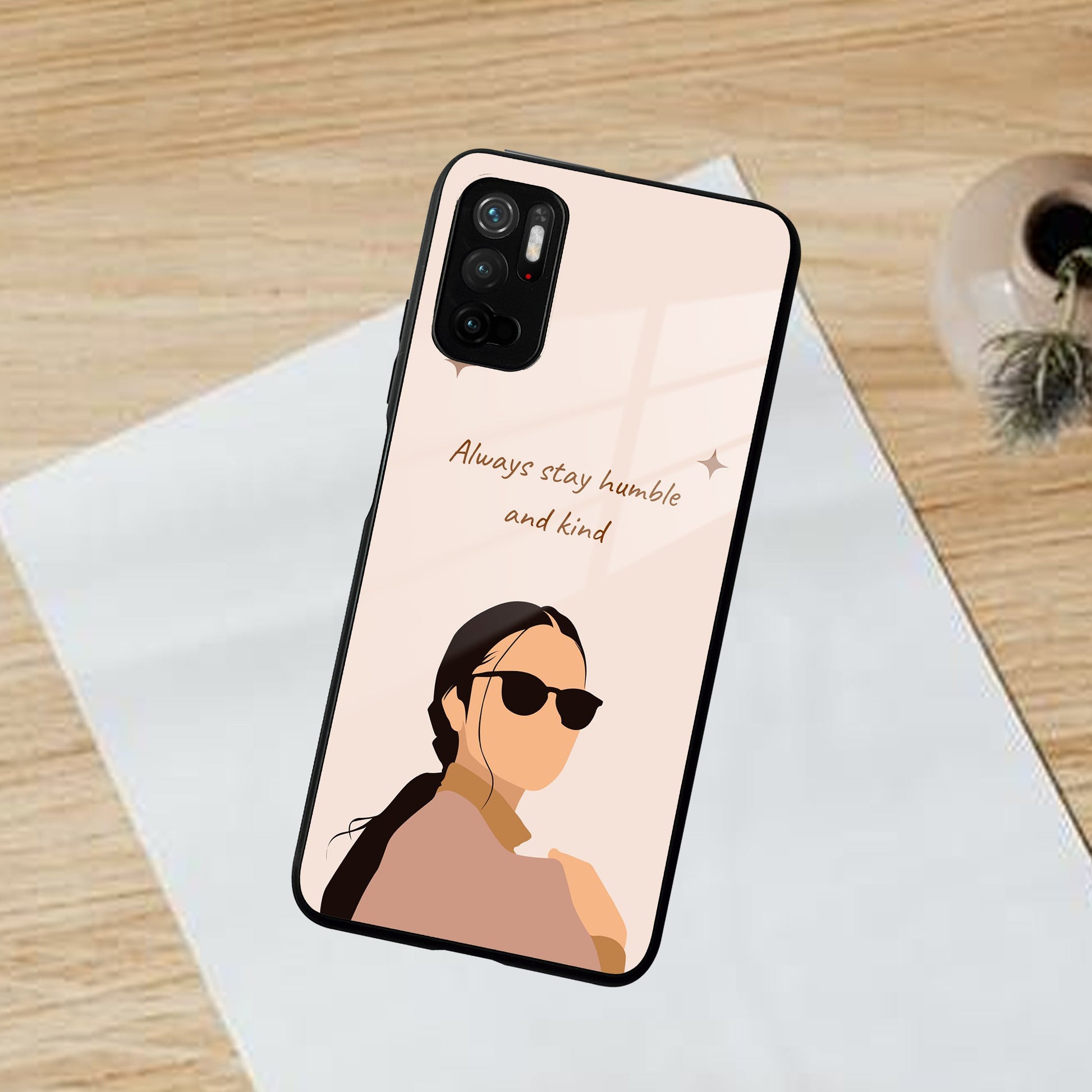 Always Stay Humble And Kind Glass Phone Cover for Poco ShopOnCliQ