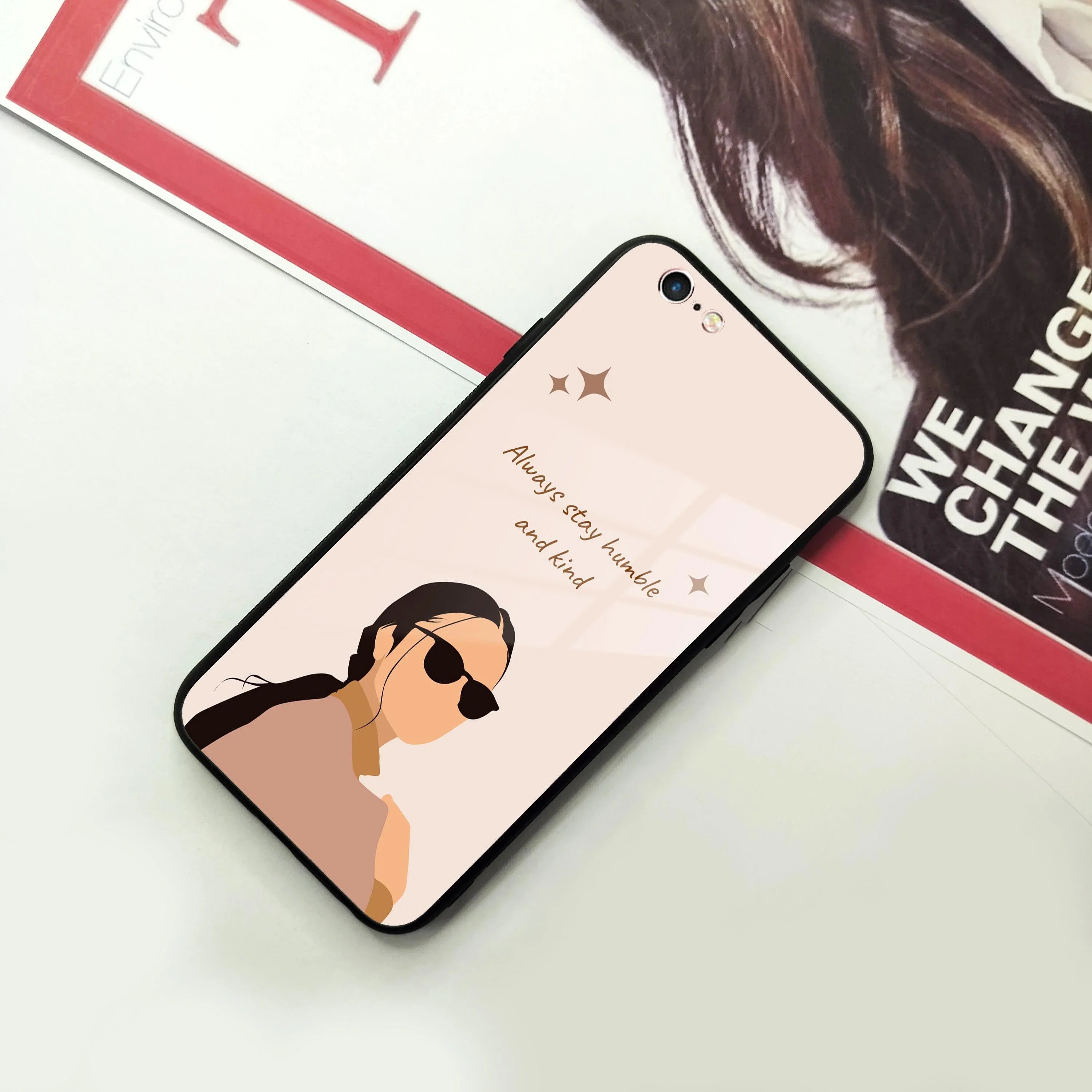 Always Stay Humble And Kind Glass Phone Cover for iPhone - ShopOnCliQ