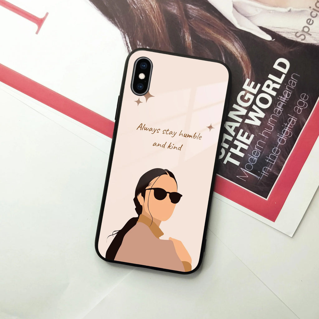 Always Stay Humble And Kind Glass Phone Cover for iPhone - ShopOnCliQ
