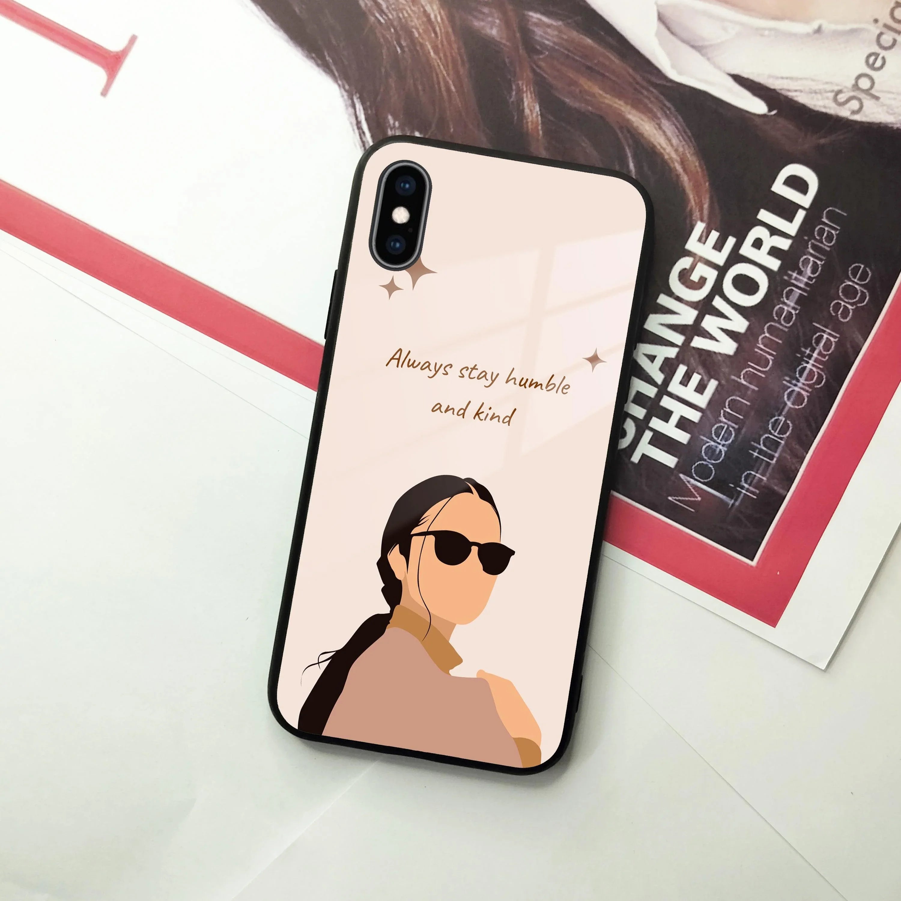 Always Stay Humble And Kind Glass Phone Cover for iPhone - ShopOnCliQ