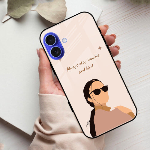 Always Stay Humble And Kind Glass Phone Cover for iPhone - ShopOnCliQ