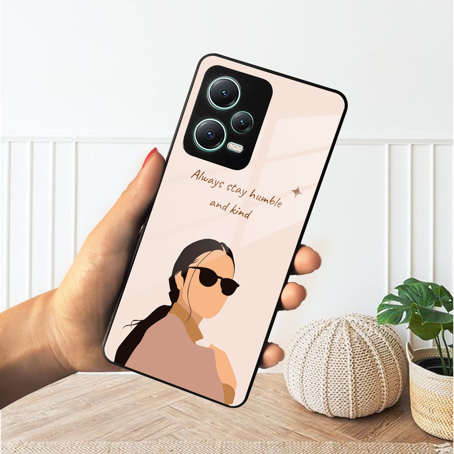 Always Stay Humble And Kind Glass Phone Cover for Redmi/Xiaomi