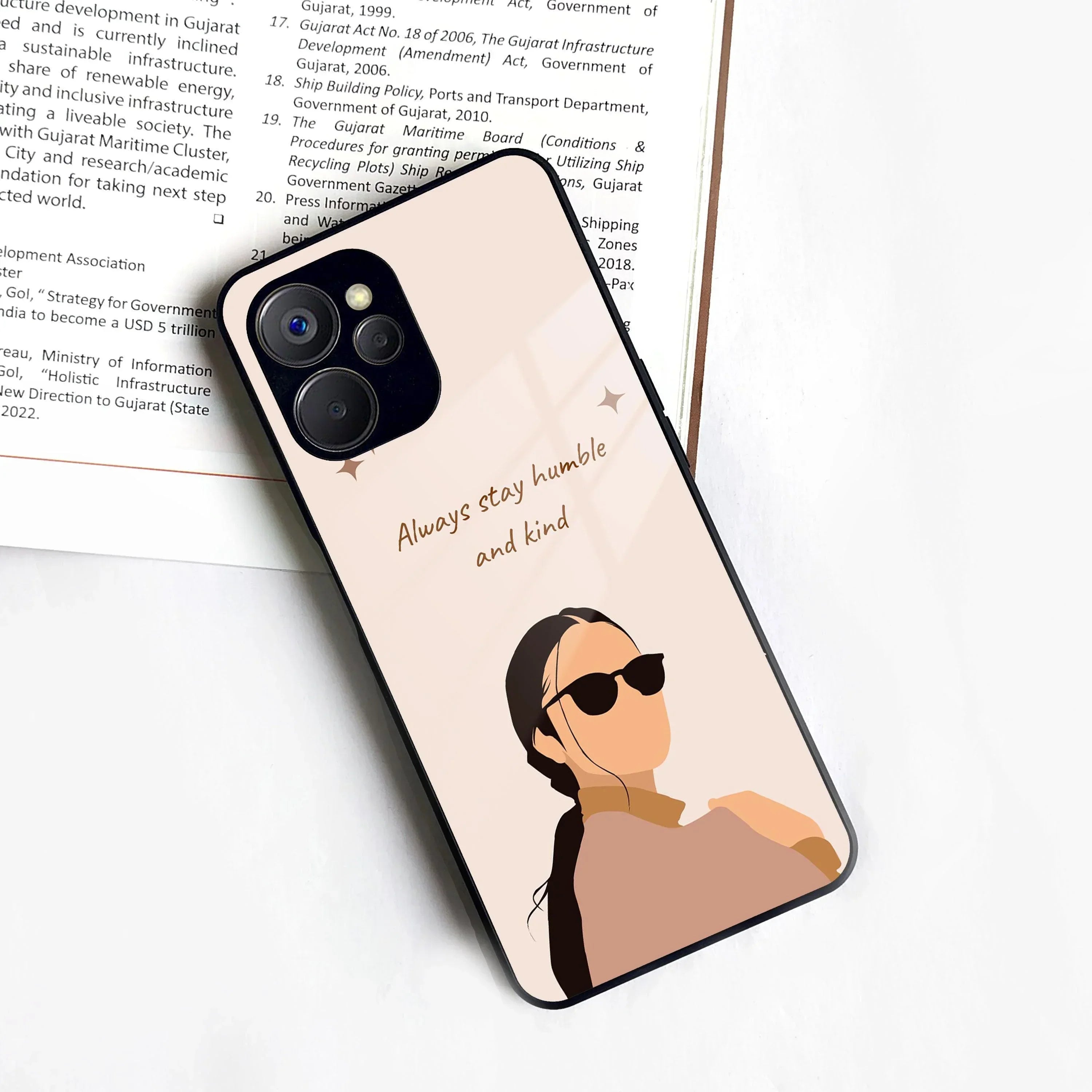 Always Stay Humble And Kind Glass Phone Cover For Realme/Narzo - ShopOnCliQ