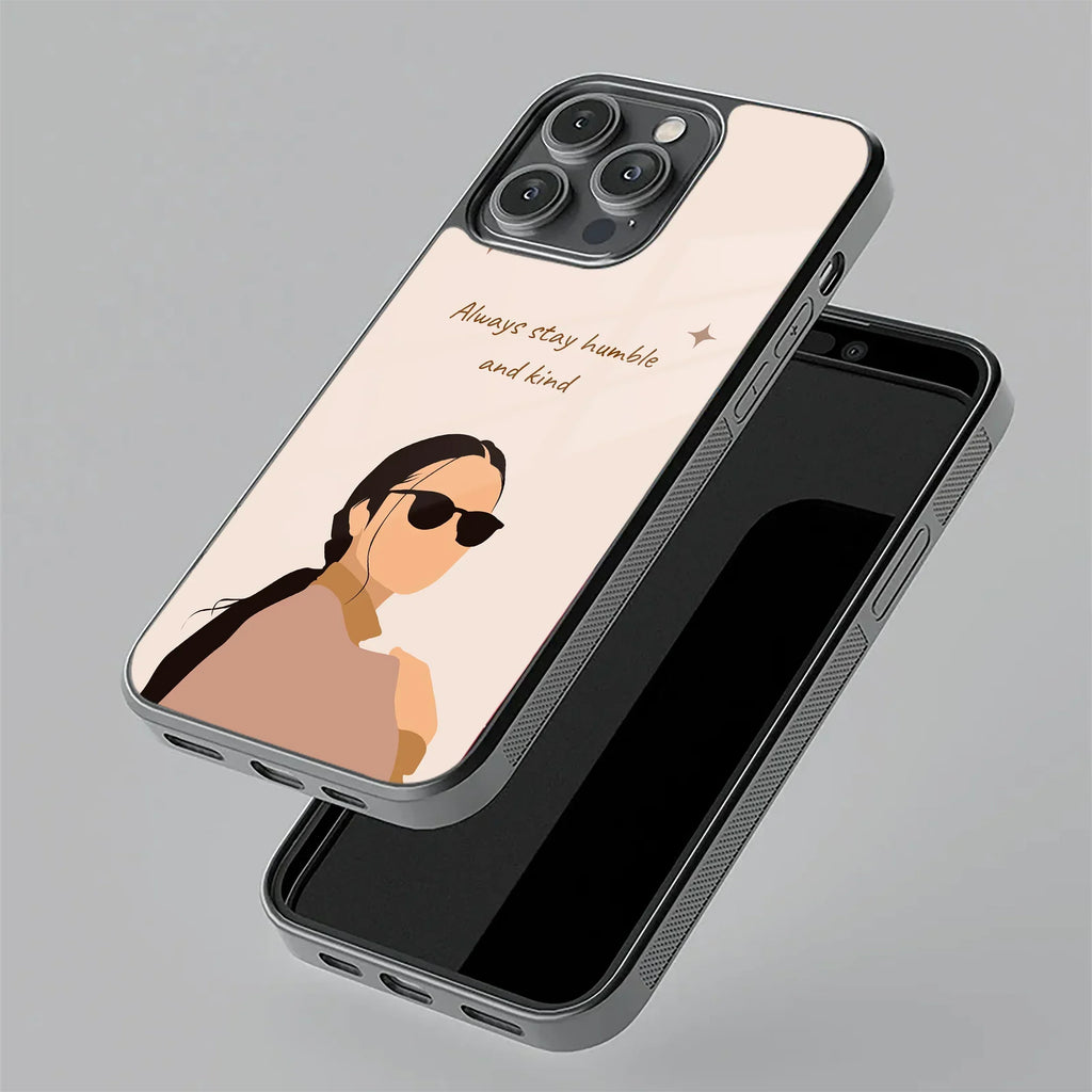 Always Stay Humble And Kind Glass Phone Cover for iPhone - ShopOnCliQ