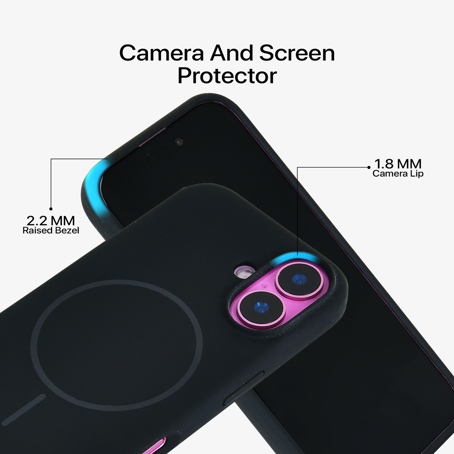 Anti Dust Magsafe Silicone Case - iPhone 16 (Black)