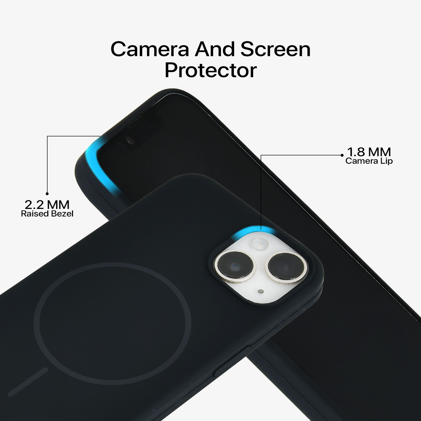 Anti Dust Magsafe Silicone Case - Iphone 13 (Black)