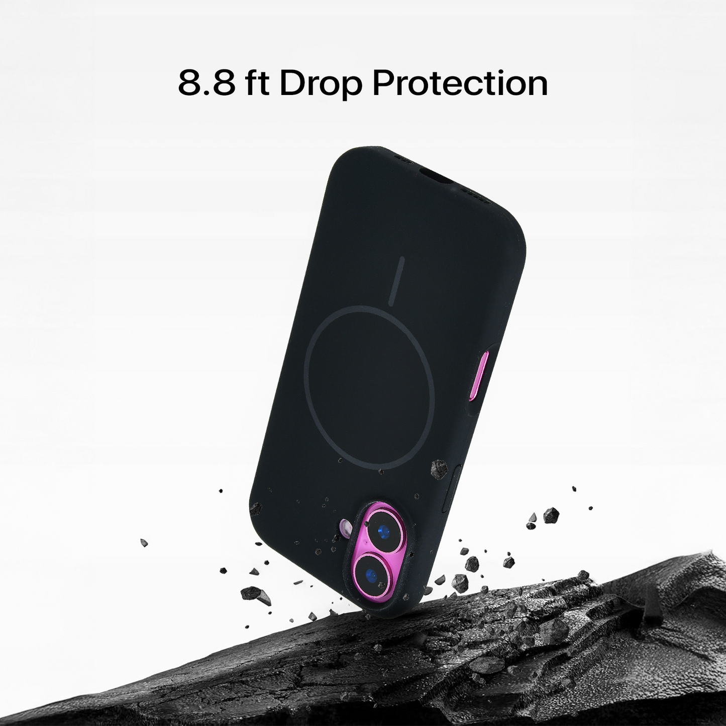 Anti Dust Magsafe Silicone Case - iPhone 16 (Black)