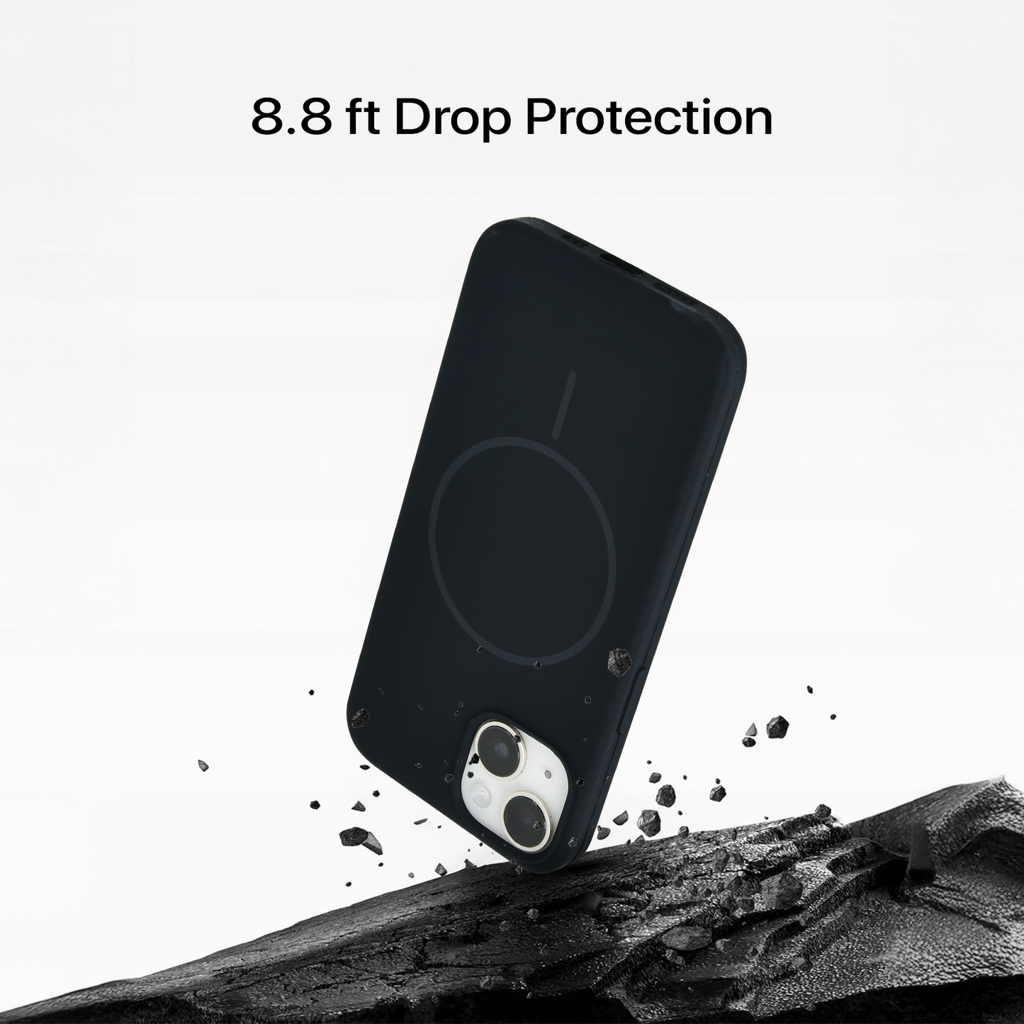 Anti Dust Magsafe Silicone Case - Iphone 13 (Black)