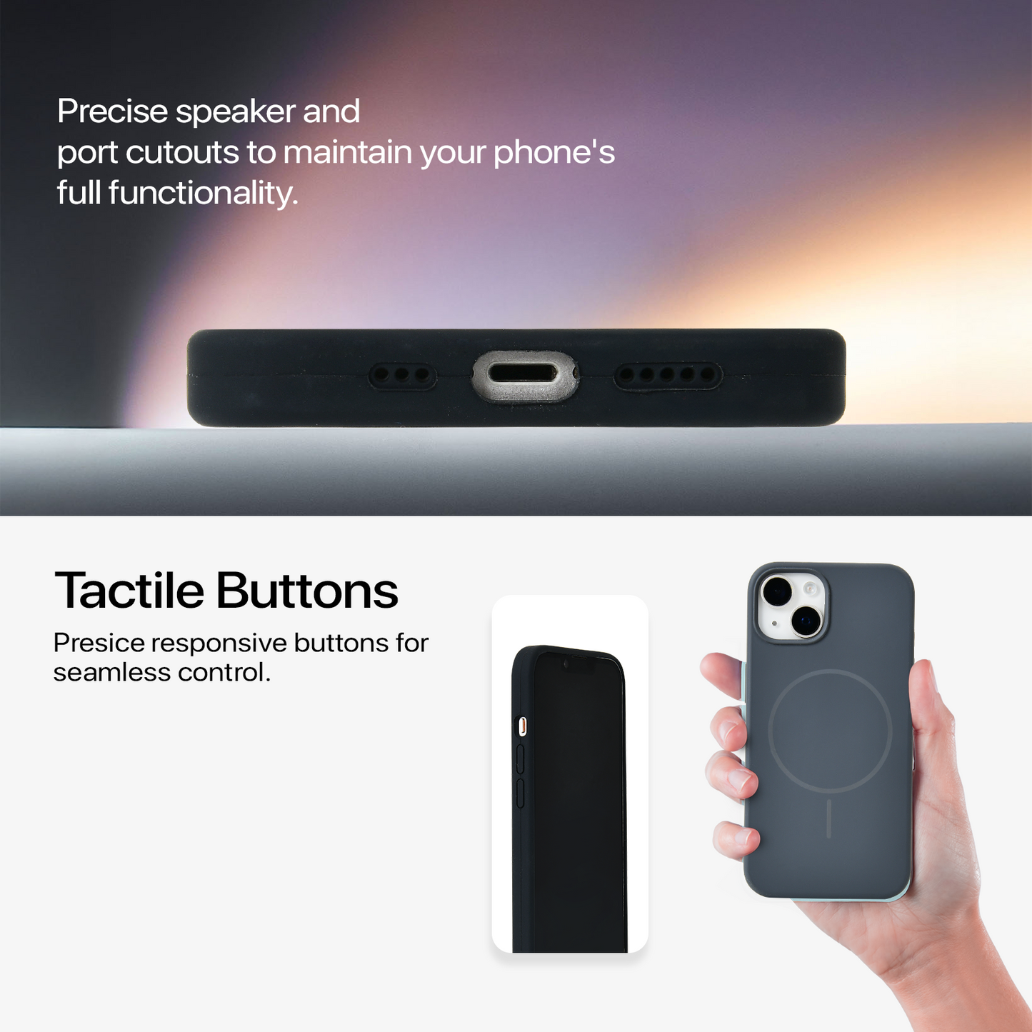 Anti Dust Magsafe Silicone Case - Iphone 13 (Black)