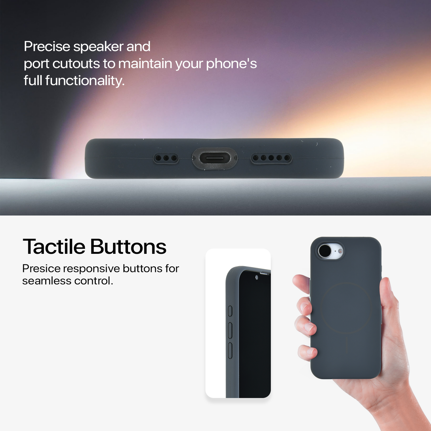 Anti Dust Magsafe Silicone Case - iPhone 16e (Grey)