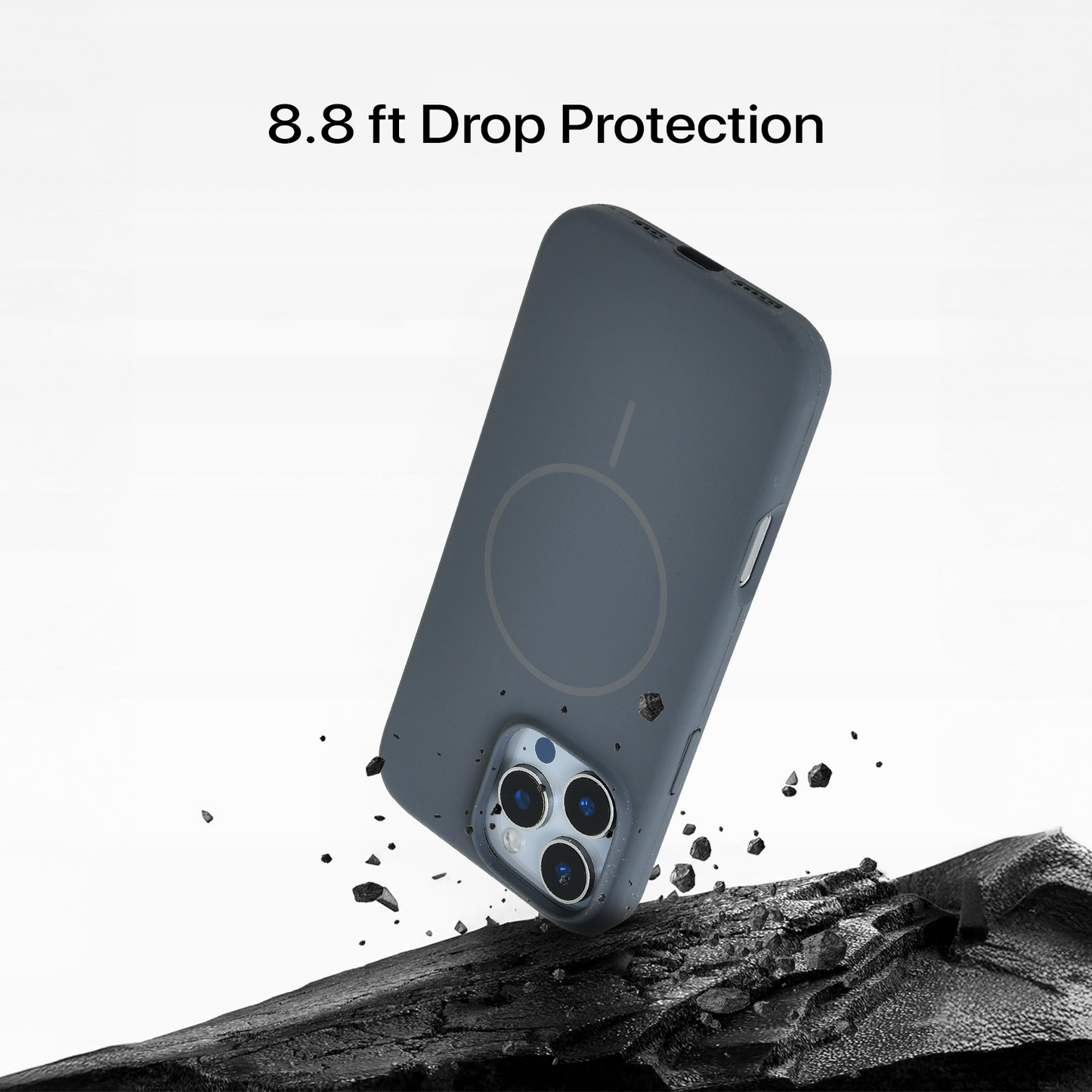 Anti Dust Magsafe Silicone Case - Iphone 15 Pro (Grey)