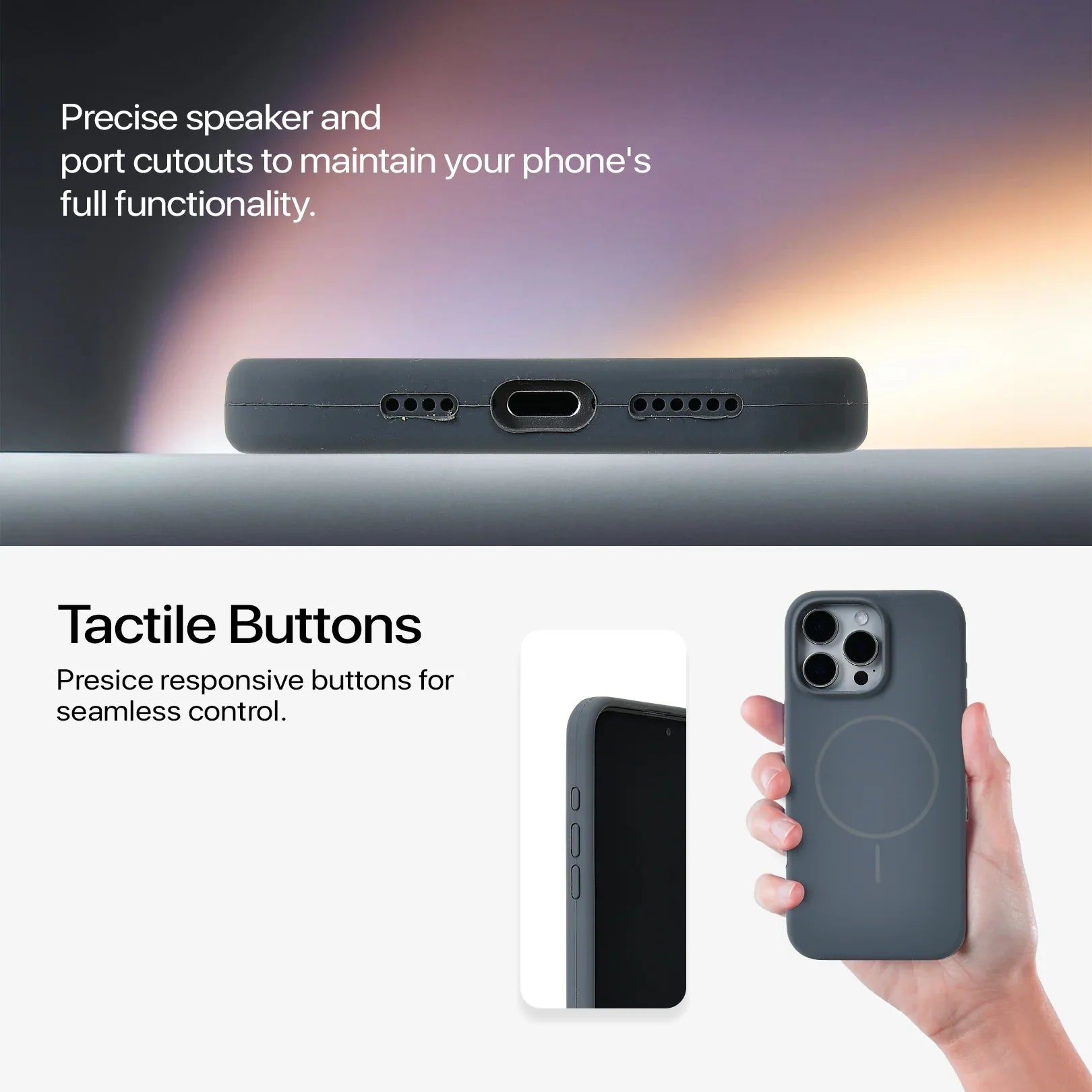 Anti Dust Magsafe Silicone Case - iPhone 16 Pro (Grey) - ShopOnCliQ