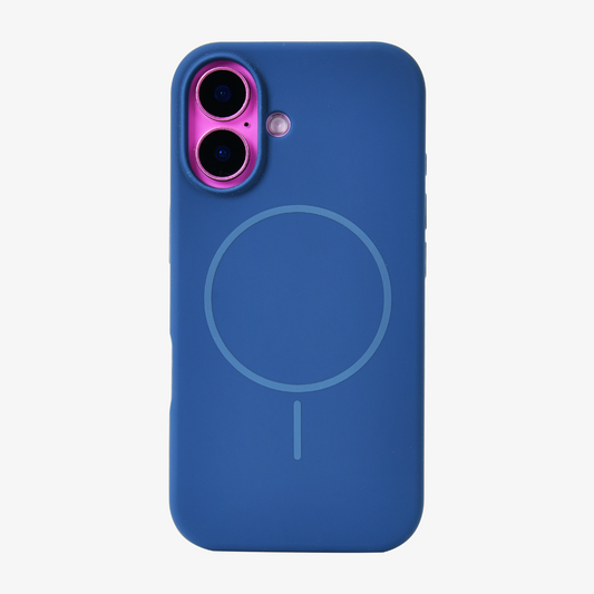 Anti Dust Magsafe Silicone Case - iPhone 16 Plus ( Denim Blue)