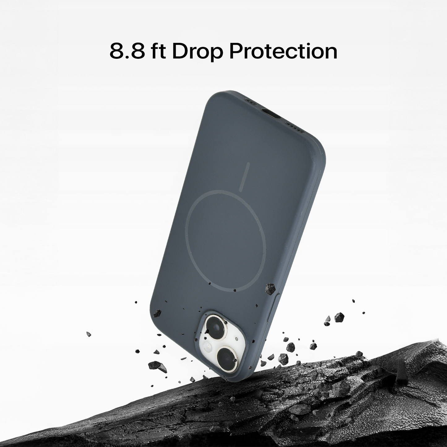 Anti Dust Magsafe Silicone Case - Iphone 13 (Grey)