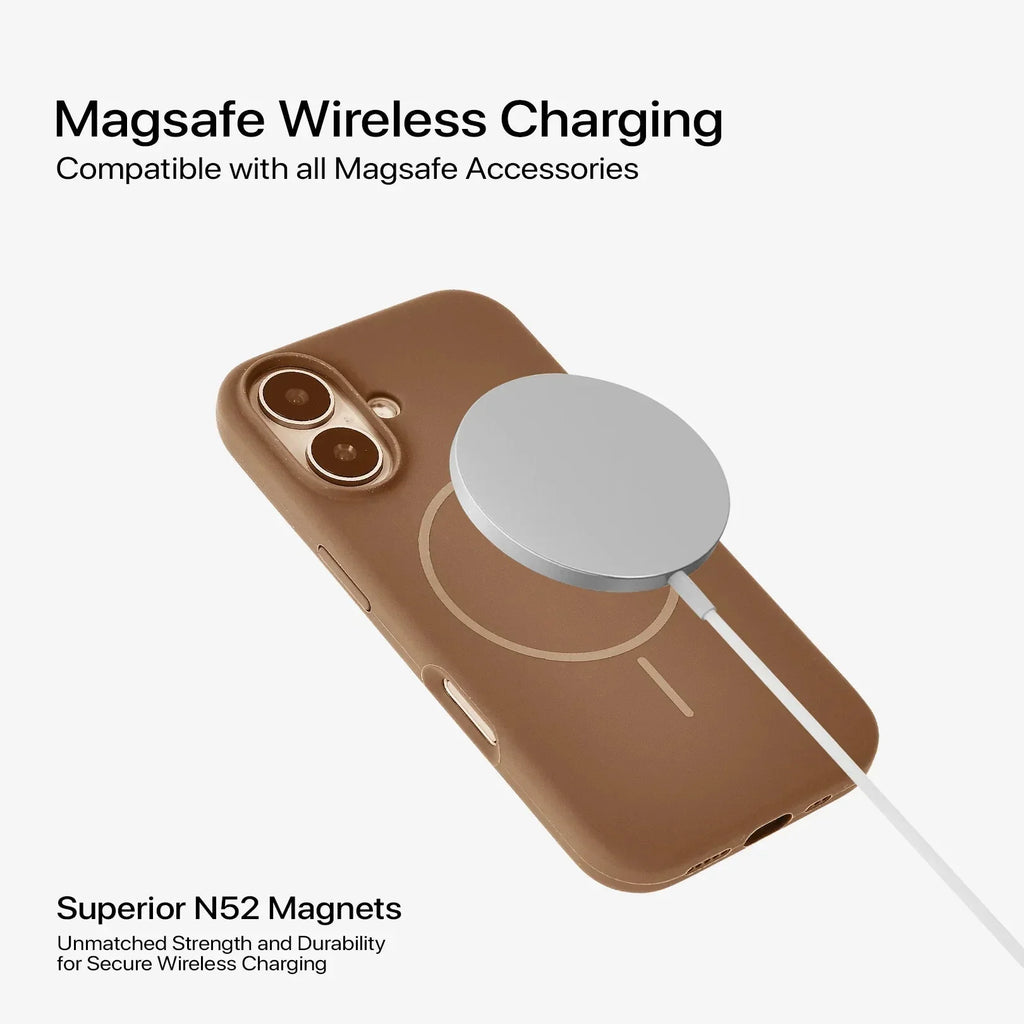 Anti Dust MagSafe Silicone Case - iPhone ( Brown) - ShopOnCliQ
