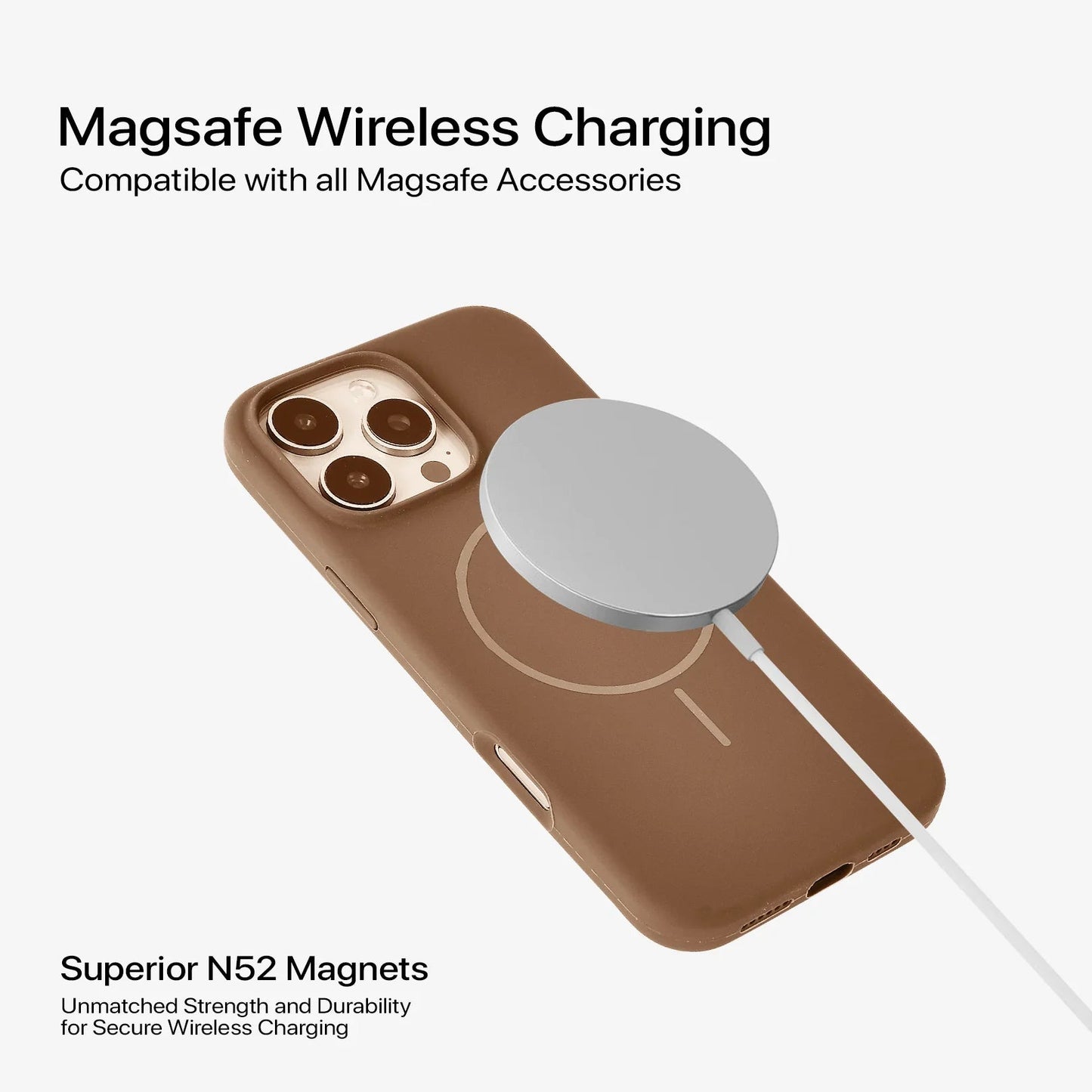 Anti Dust MagSafe Silicone Case - iPhone 16 Pro Max ( Brown) - ShopOnCliQ