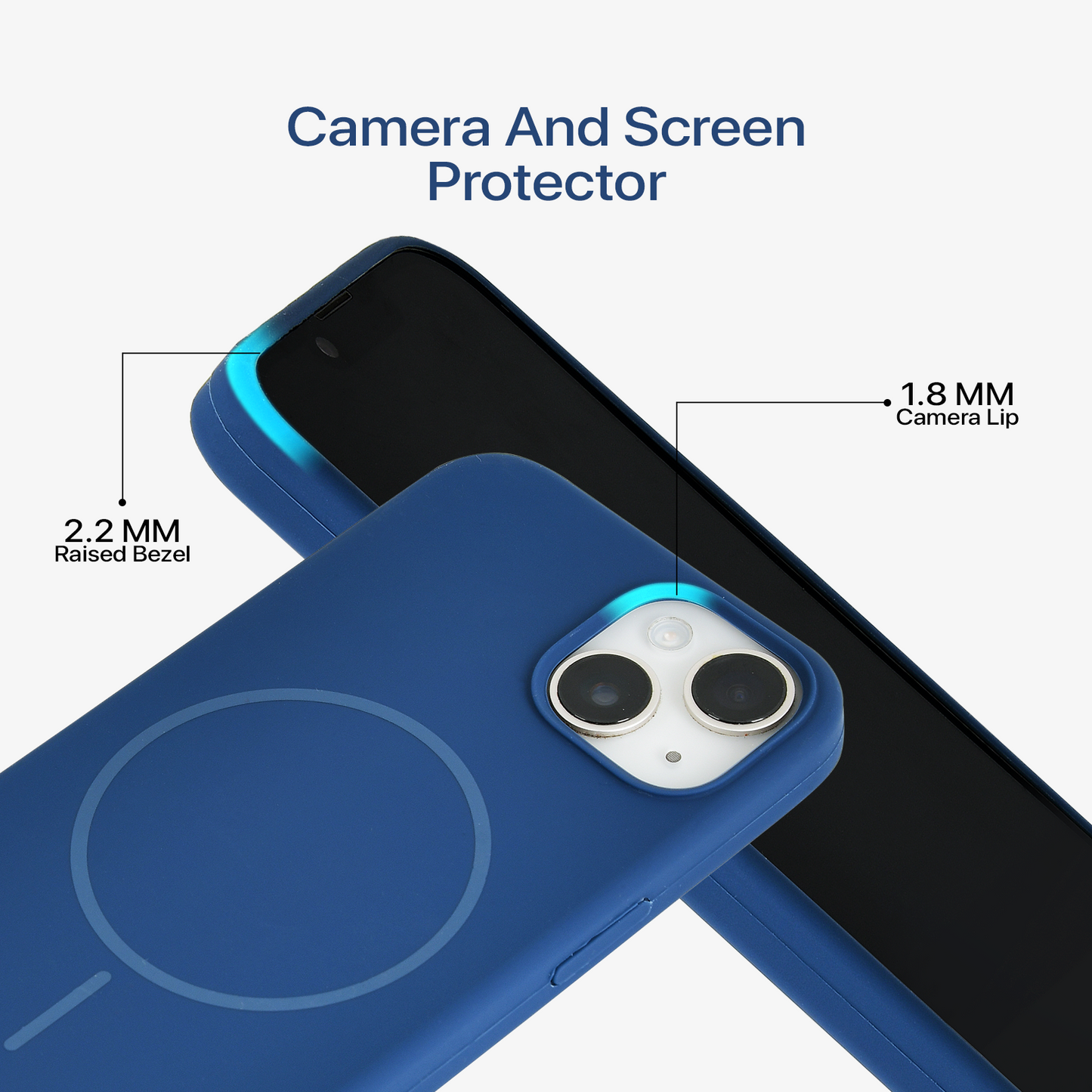 Anti Dust Magsafe Silicone Case - Iphone 13 (Blue)