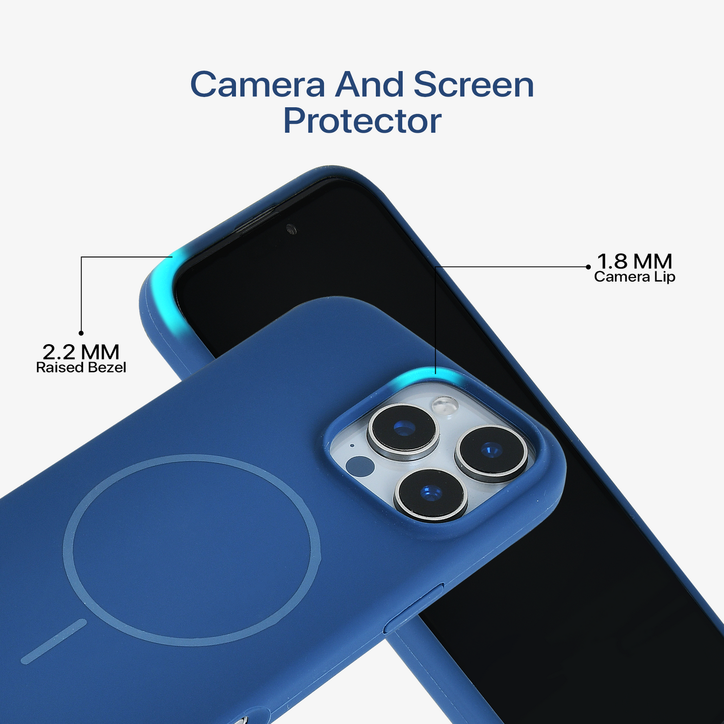 Anti Dust Magsafe Silicone Case - Iphone 15 Pro Max (Denim Blue)