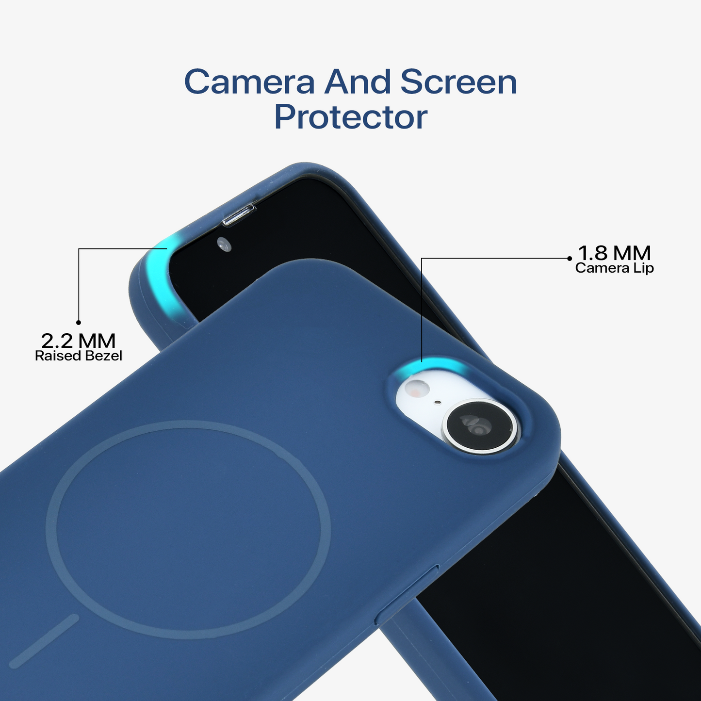 Anti Dust MagSafe Silicone Case – iPhone 16e (Blue)