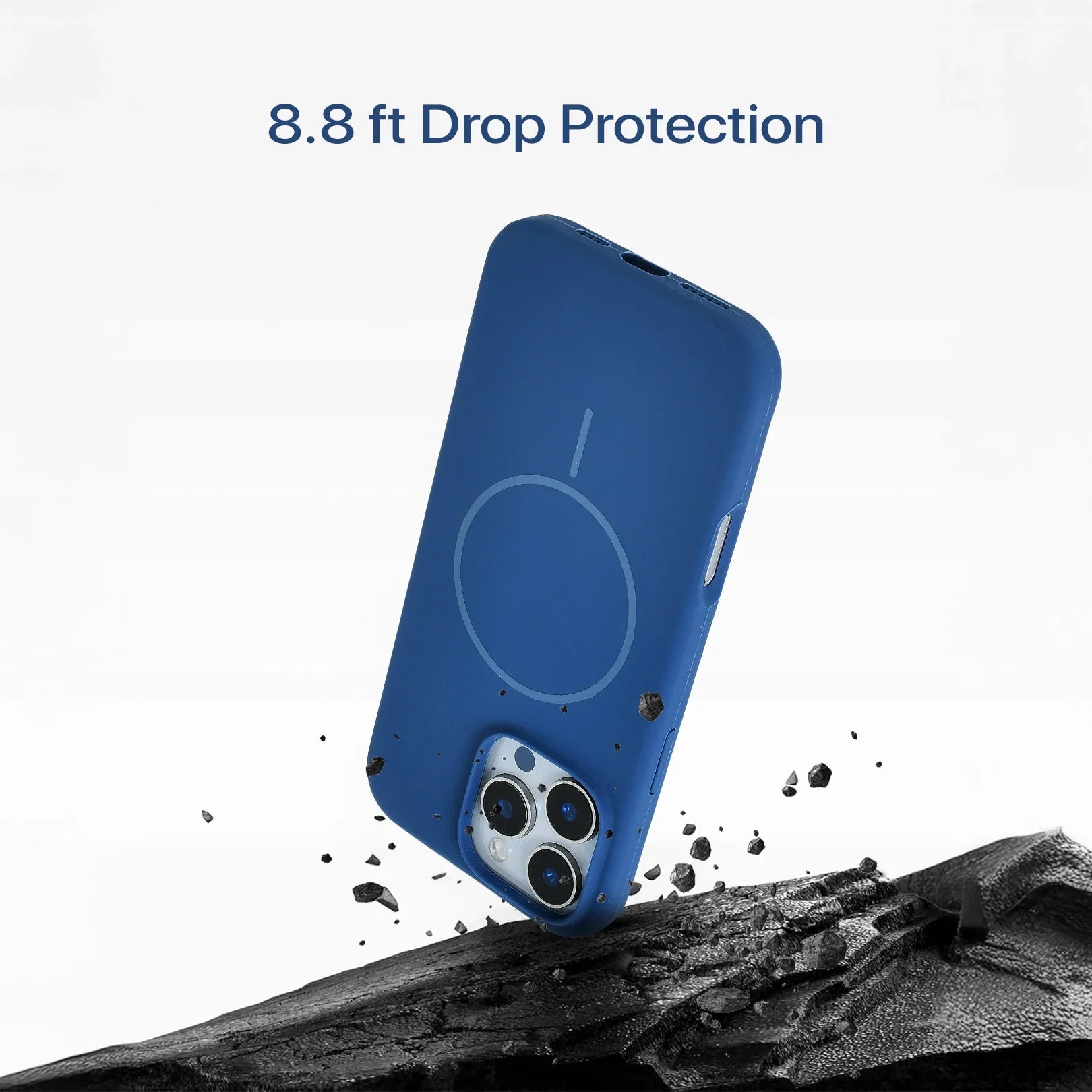 Anti Dust Magsafe Silicone Case - iPhone ( Denim Blue) - ShopOnCliQ