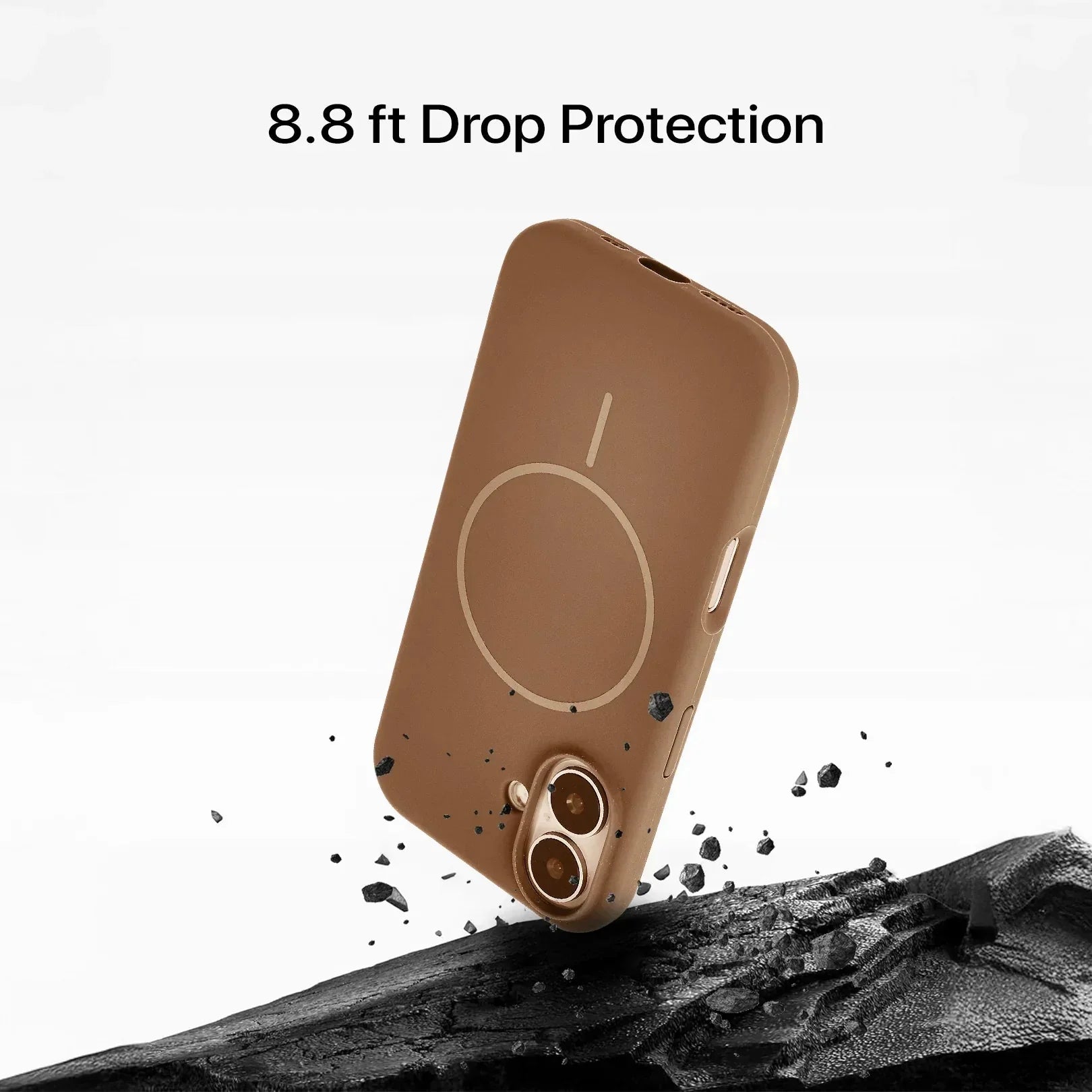 Anti Dust MagSafe Silicone Case - iPhone ( Brown) - ShopOnCliQ