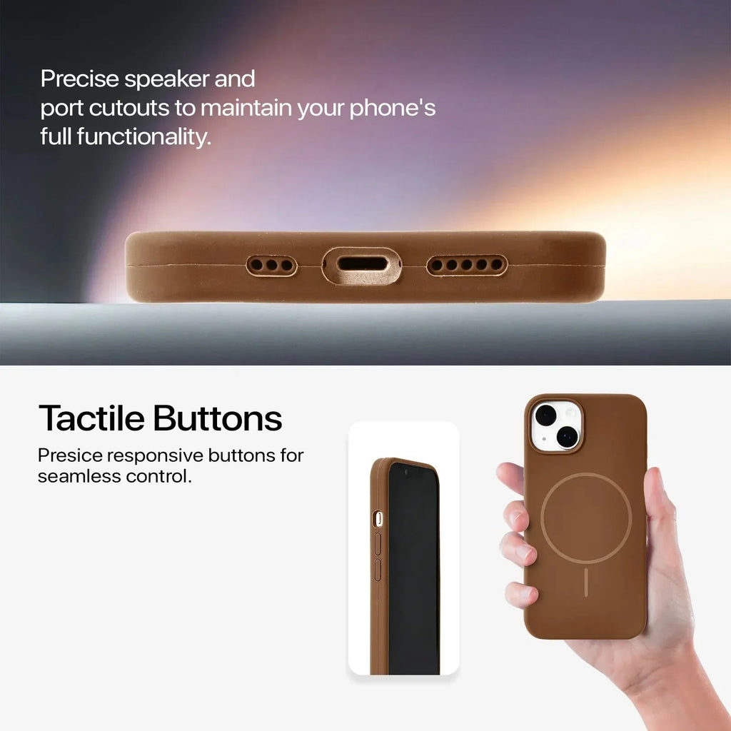 Anti Dust MagSafe Silicone Case - iPhone ( Brown) - ShopOnCliQ