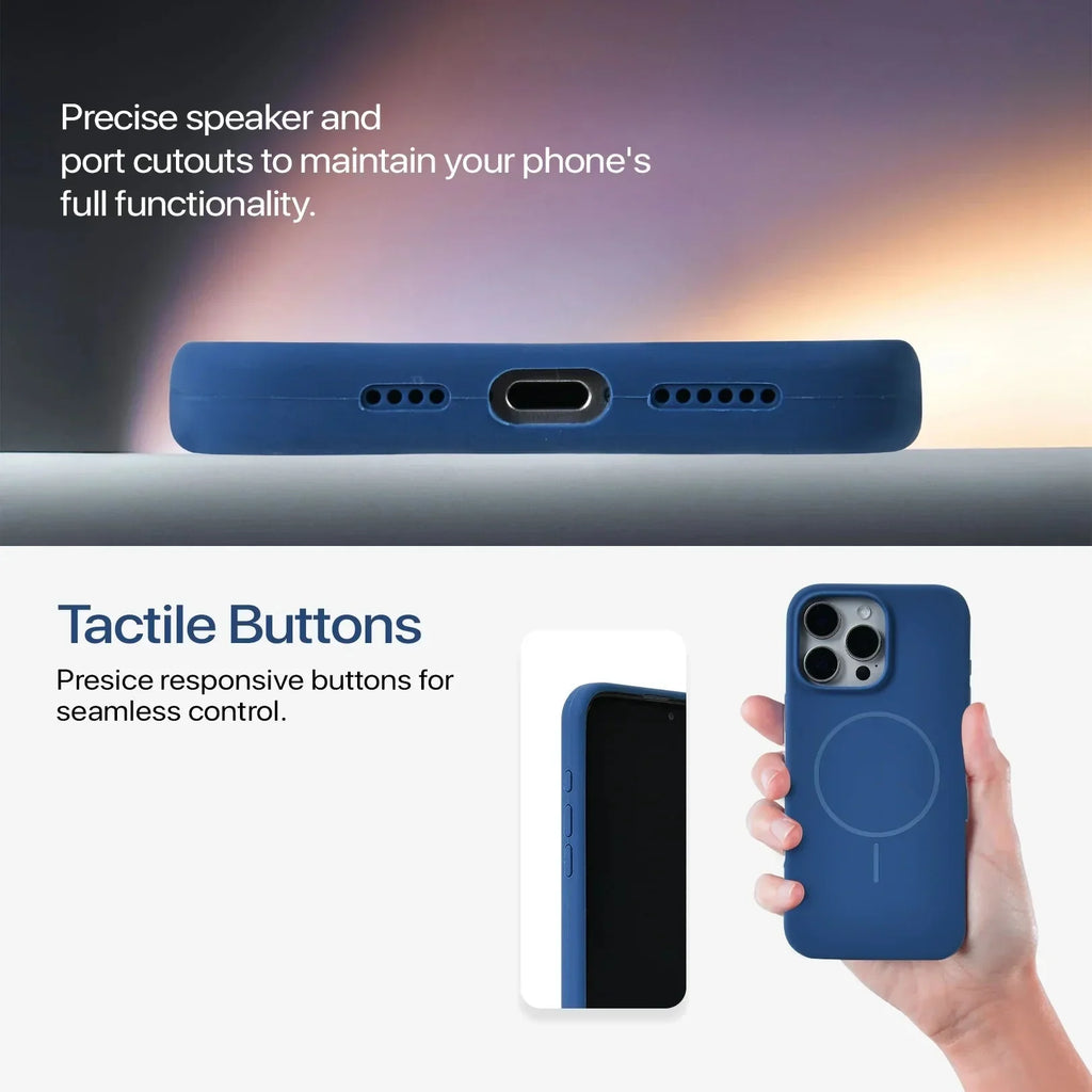 Anti Dust Magsafe Silicone Case - iPhone ( Denim Blue) - ShopOnCliQ