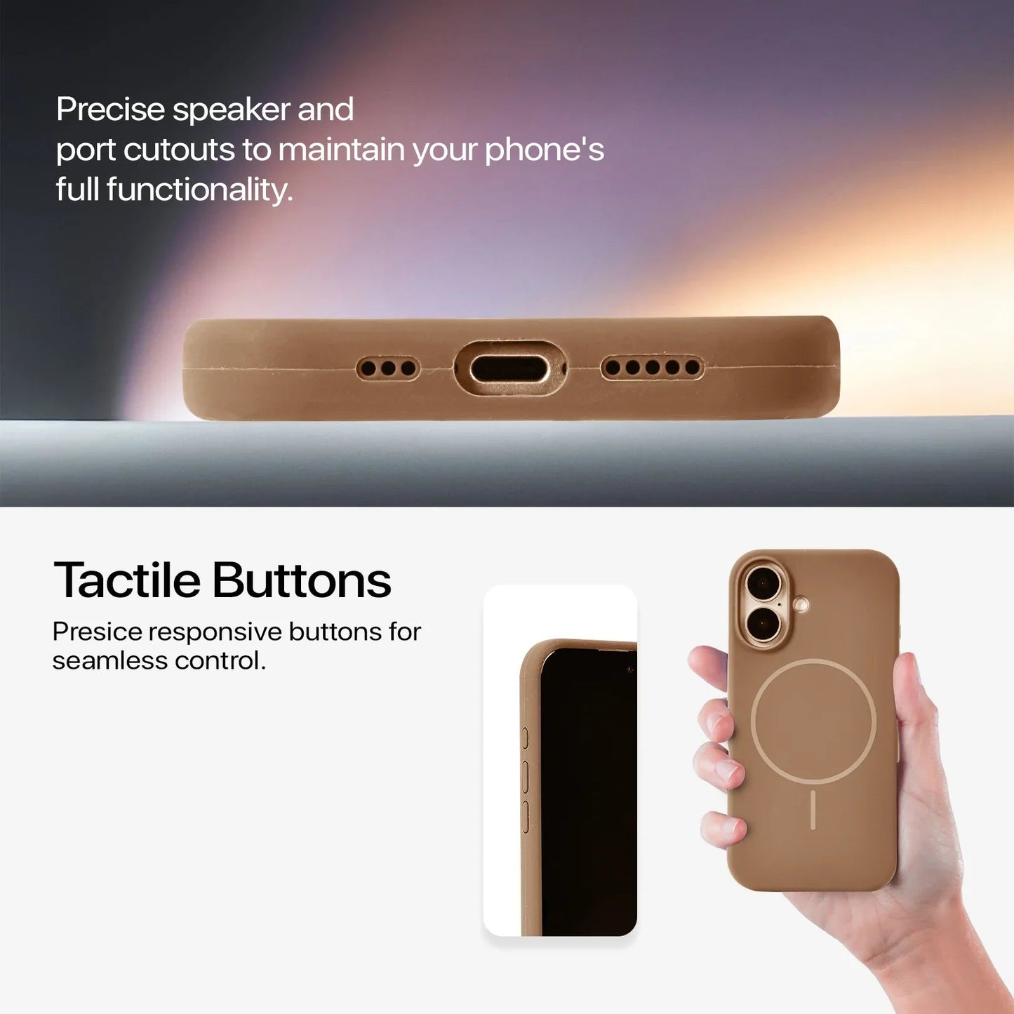 Anti Dust MagSafe Silicone Case - IPhone 16 plus ( Brown) - ShopOnCliQ