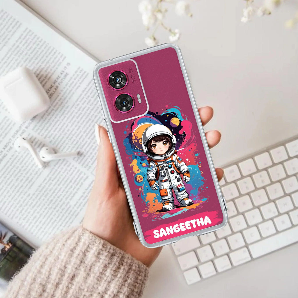Astronaut Customize Anti Yellow Case For Motorola G85 5G