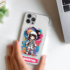 Astronaut Customize Transparent Silicon Case For Motorola Edge 50 Fusion 5G