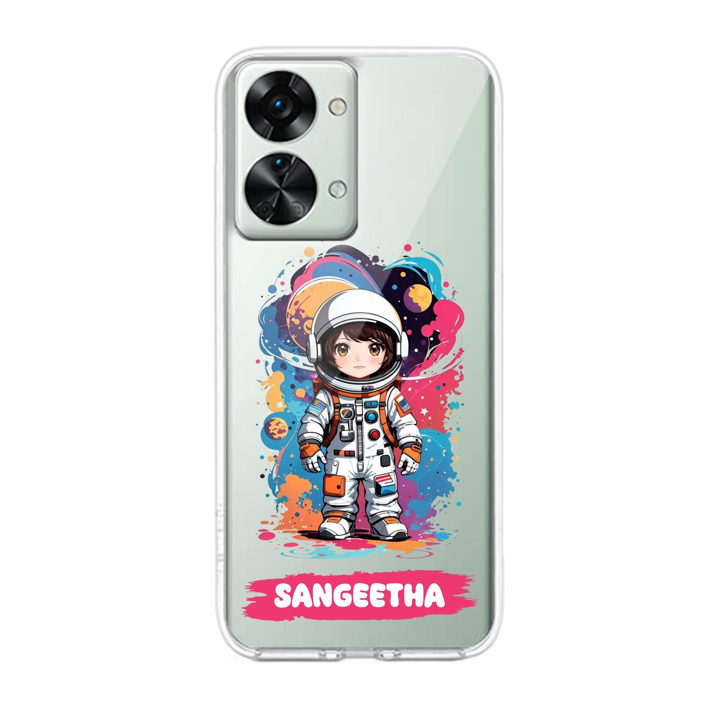 Astronaut Customize Transparent Silicon Case For OnePlus ShopOnCliQ