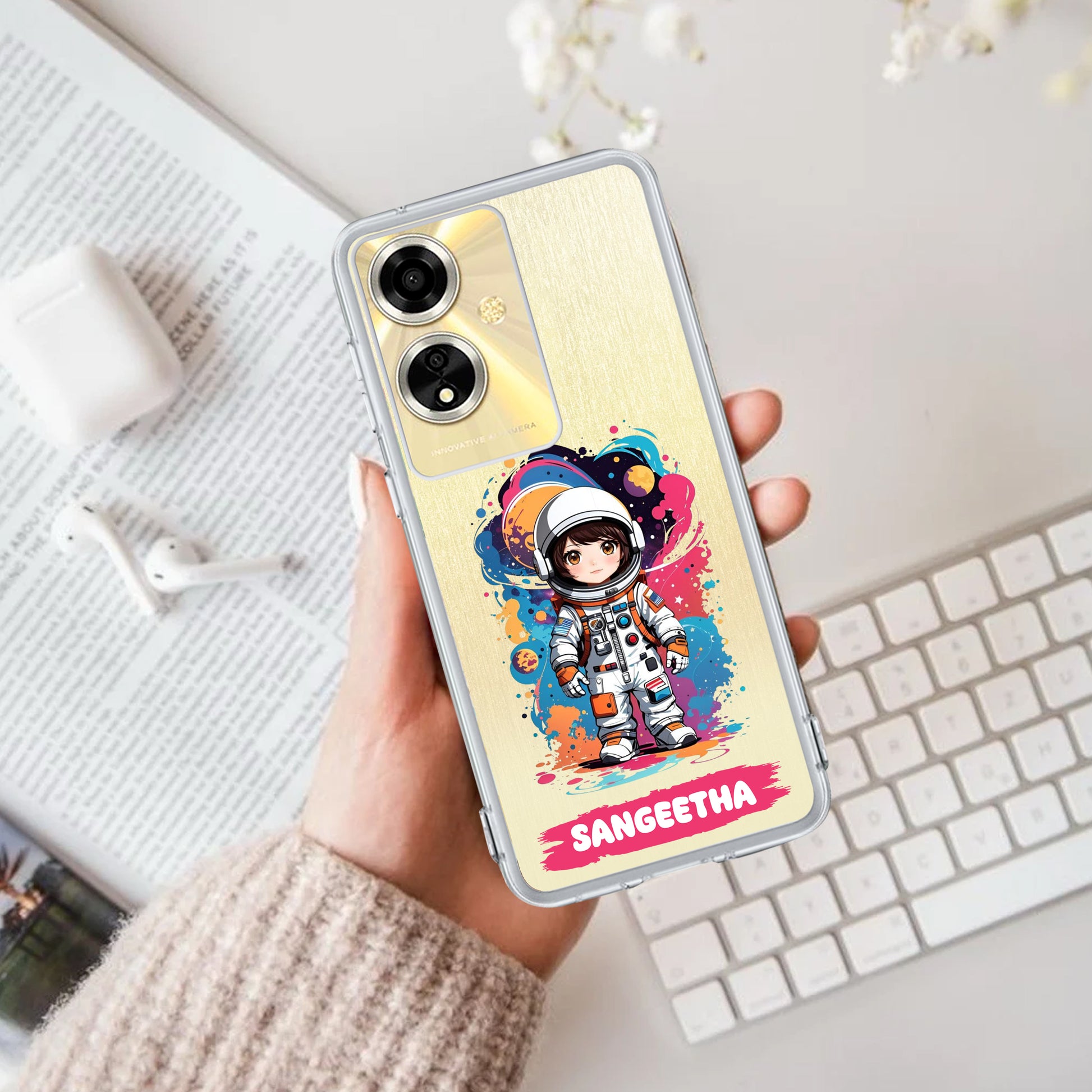 Astronaut Customize Transparent Silicon Case For Oppo ShopOnCliQ