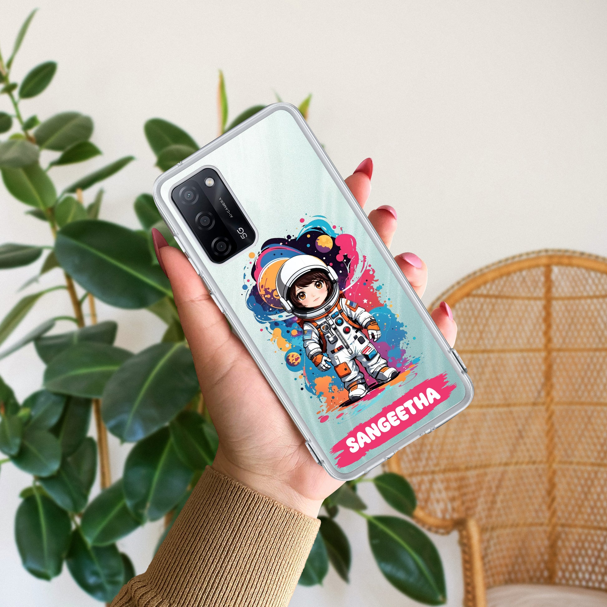 Astronaut Customize Transparent Silicon Case For Oppo ShopOnCliQ