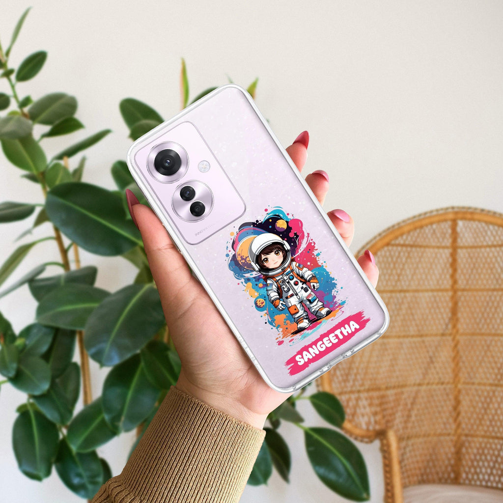 Astronaut Customize Anti Yellow Case For Oppo F25 Pro 5G