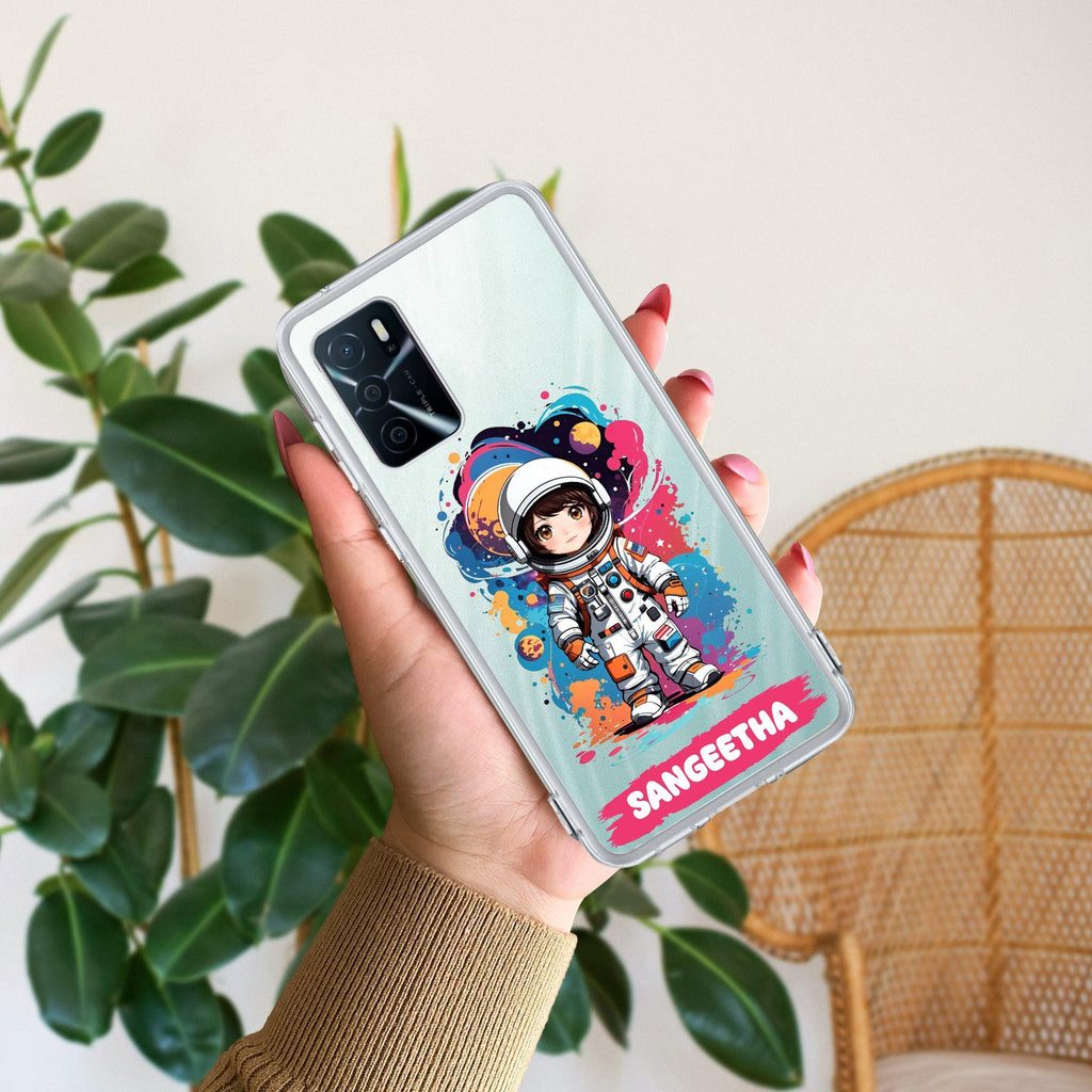 Astronaut Customize Anti Yellow Case For Oppo A16