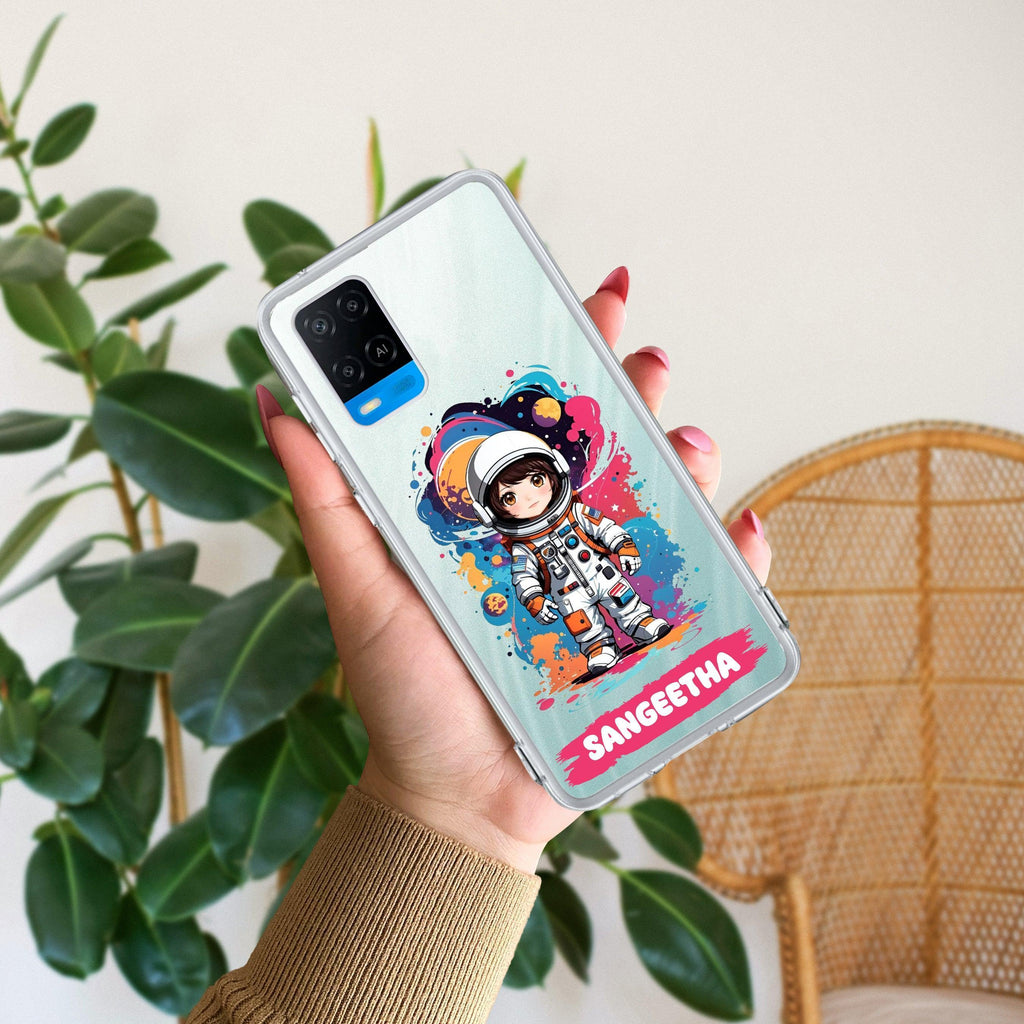 Astronaut Customize Anti Yellow Case For Oppo A54