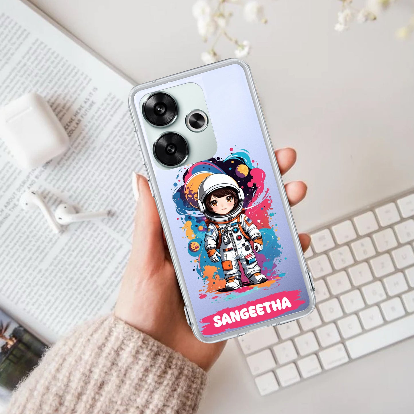 Astronaut Customize Transparent Silicon Case For Poco - ShopOnCliQ