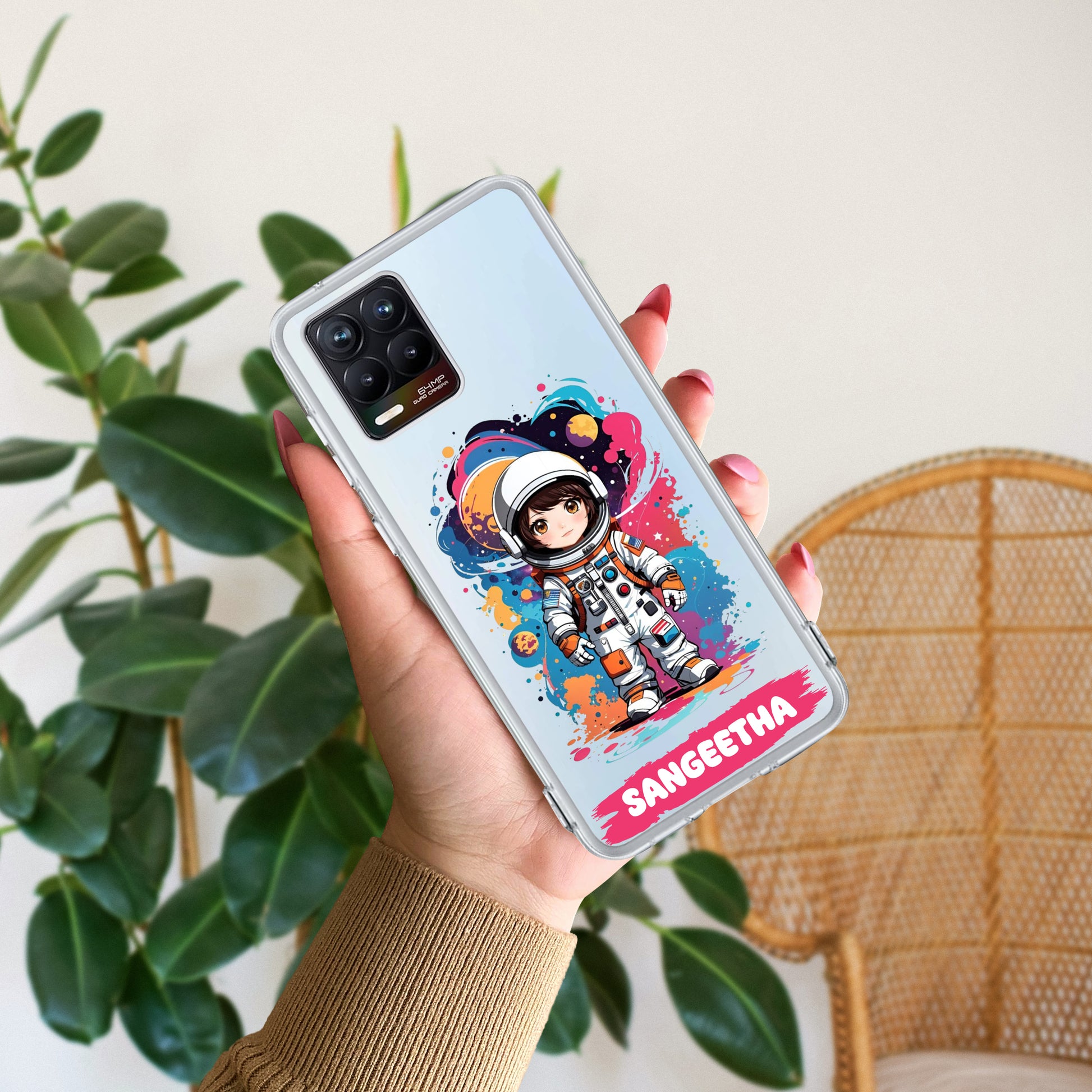 Astronaut Customize Transparent Silicon Case For Realme/Narzo ShopOnCliQ