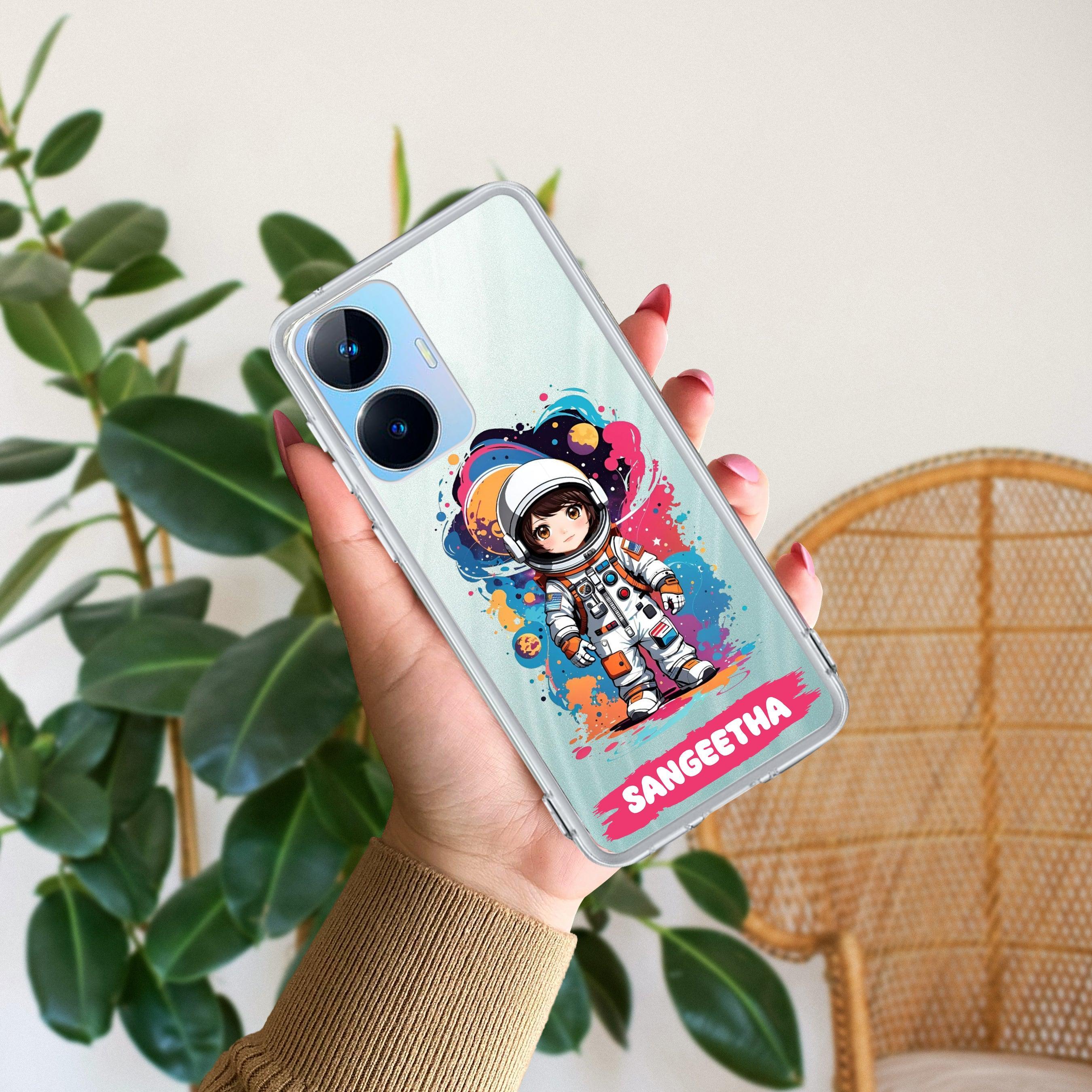 Astronaut Customize Transparent Silicon Case For Realme Narzo N65 5G