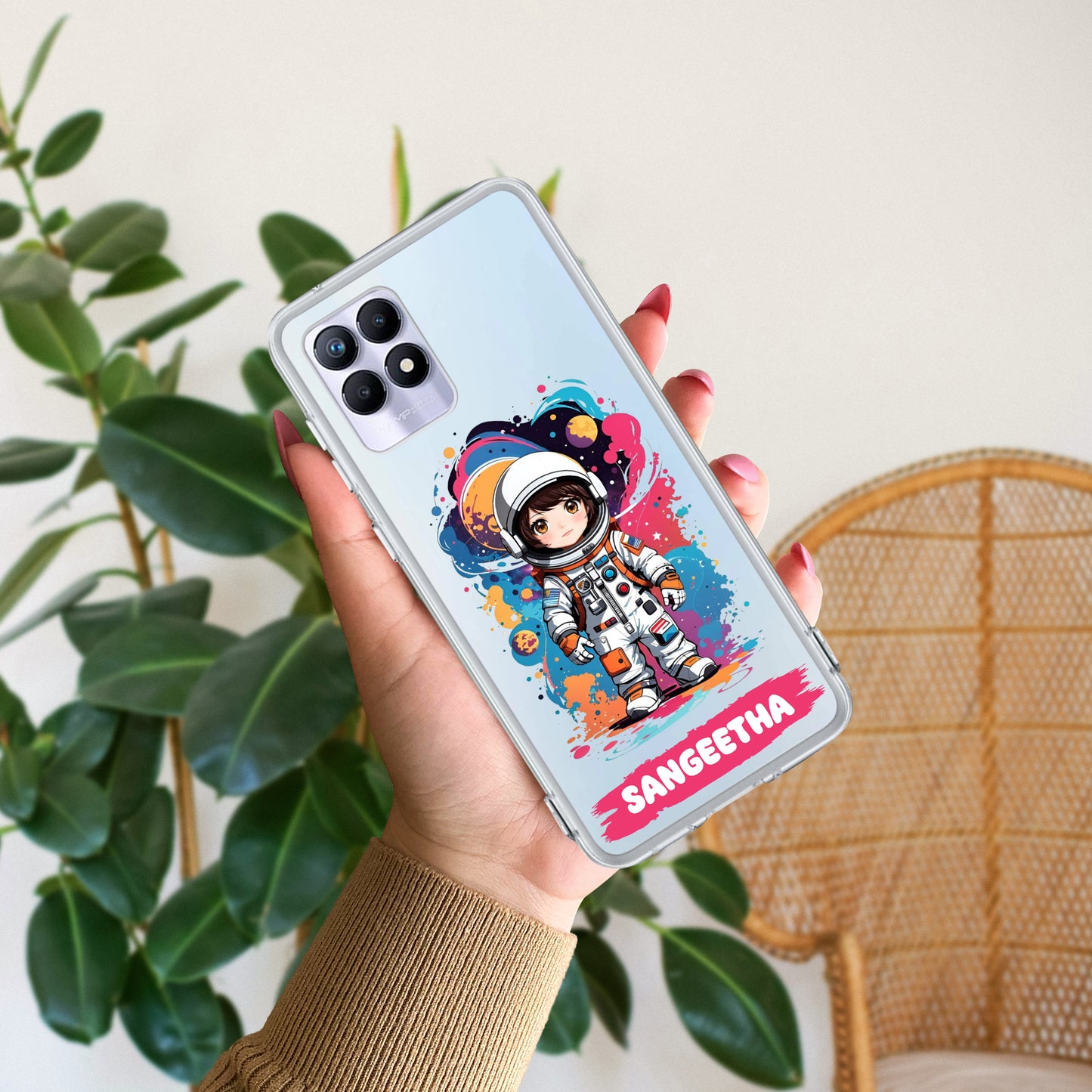 Astronaut Customize Transparent Silicon Case For Realme/Narzo ShopOnCliQ