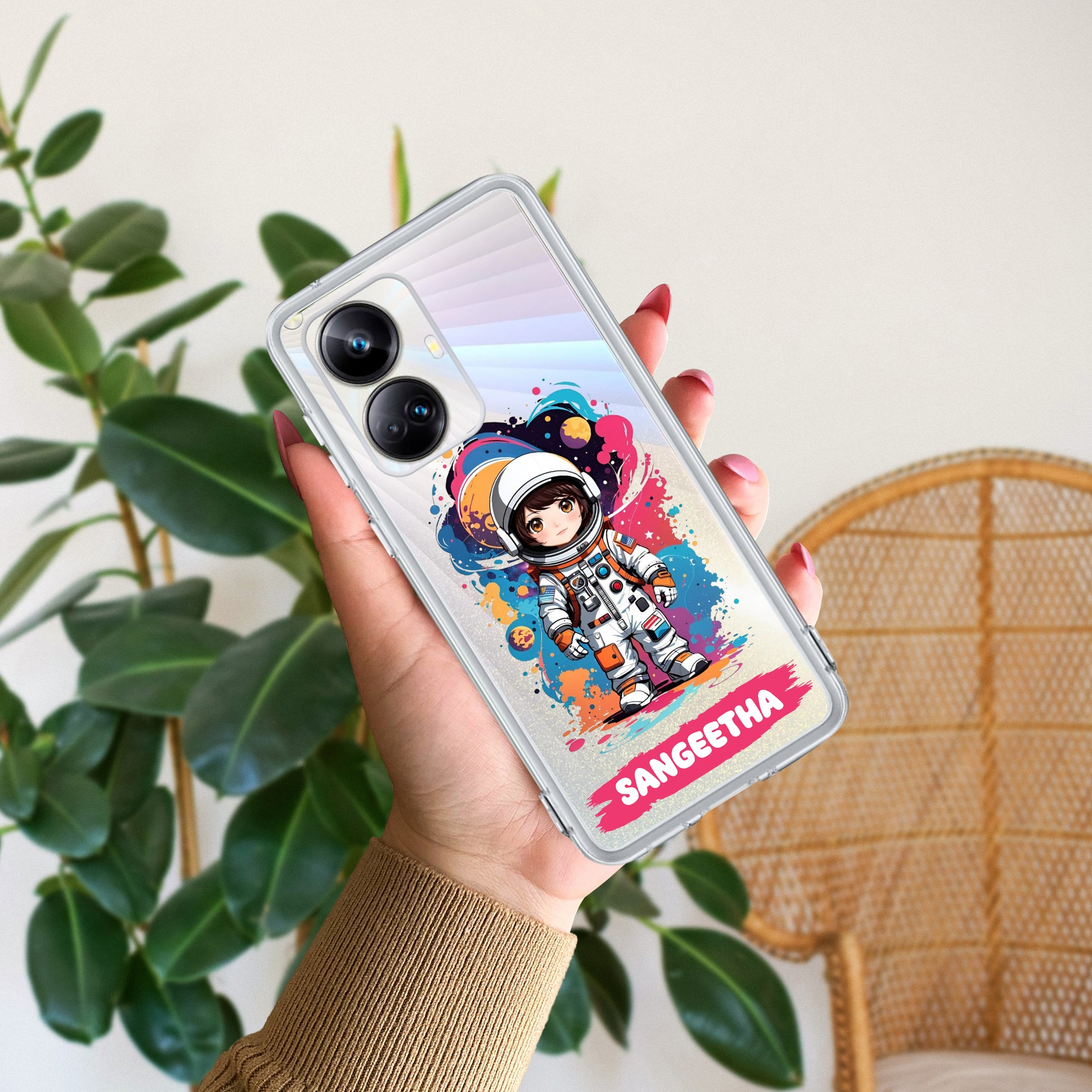 Astronaut Customize Transparent Silicon Case For Realme/Narzo ShopOnCliQ