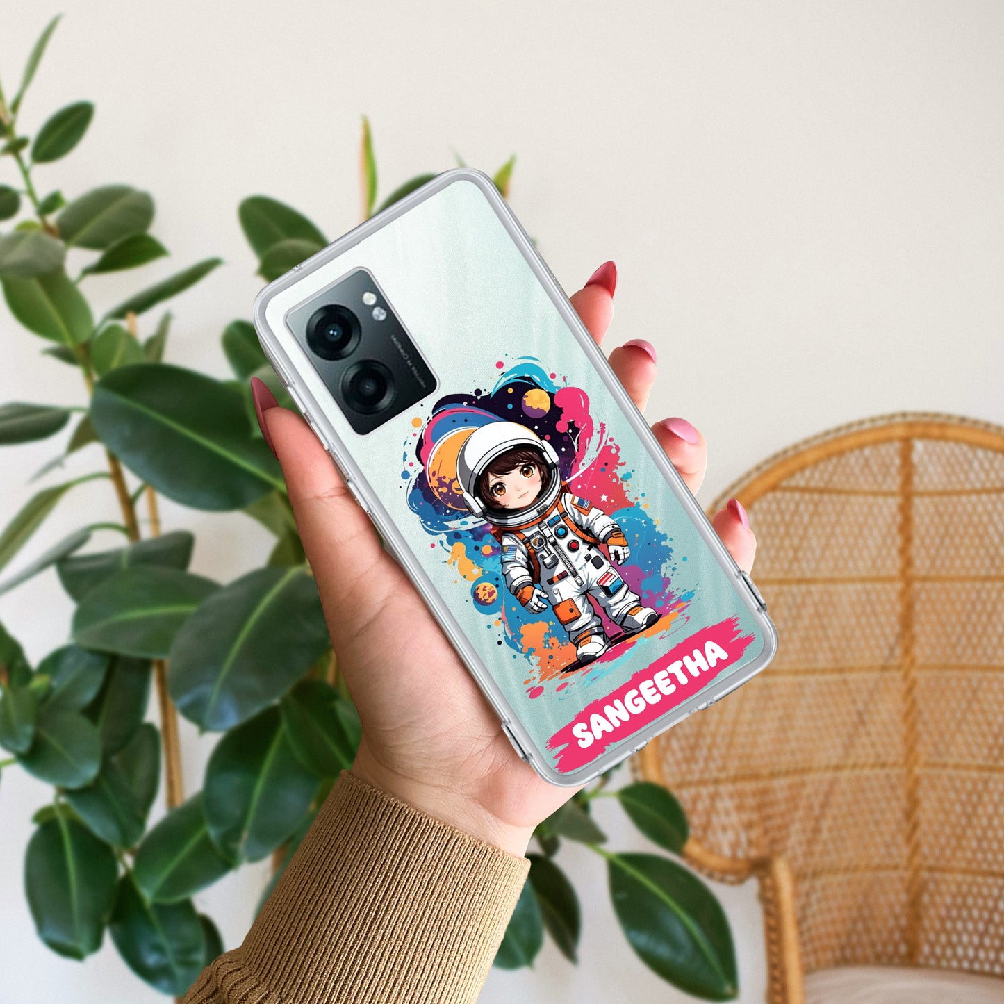 Astronaut Customize Transparent Silicon Case For Realme/Narzo ShopOnCliQ