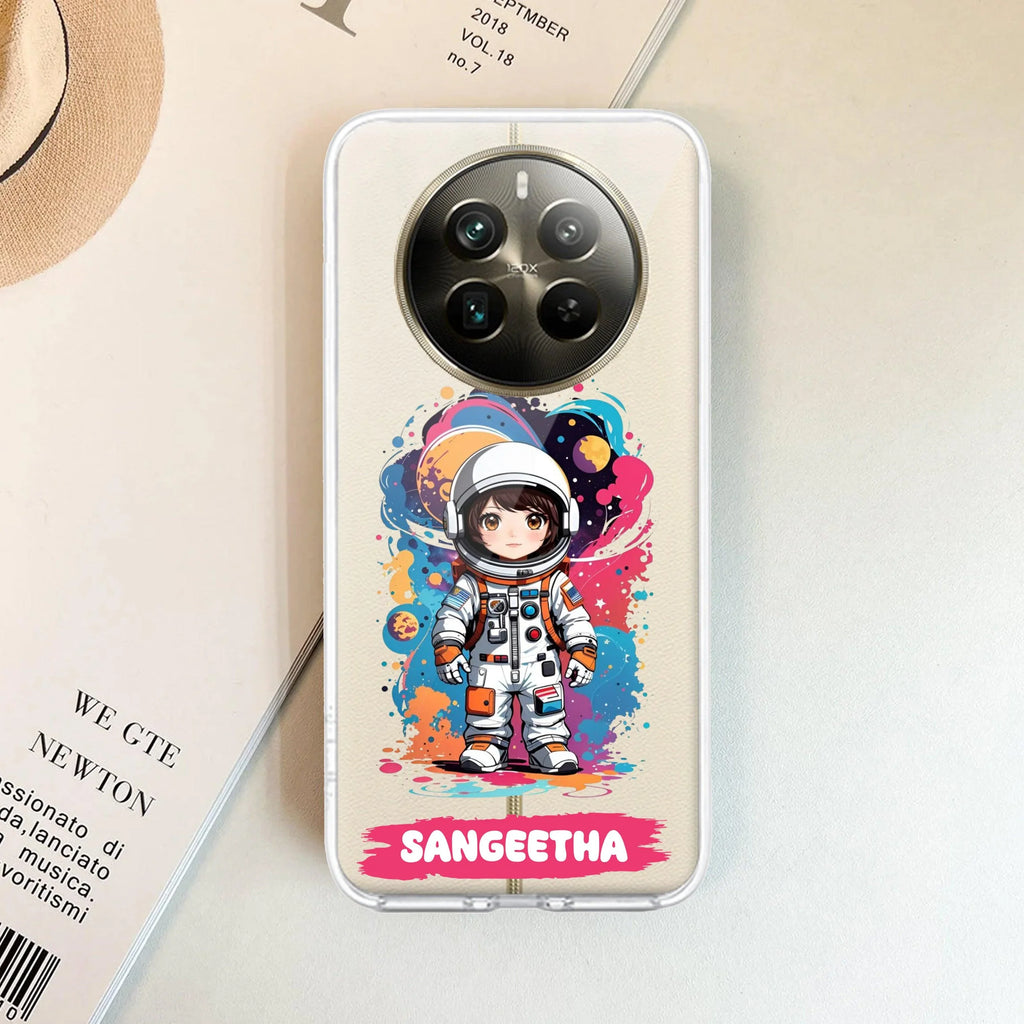 Astronaut Customize Transparent Silicon Case For Realme P1 Pro 5G