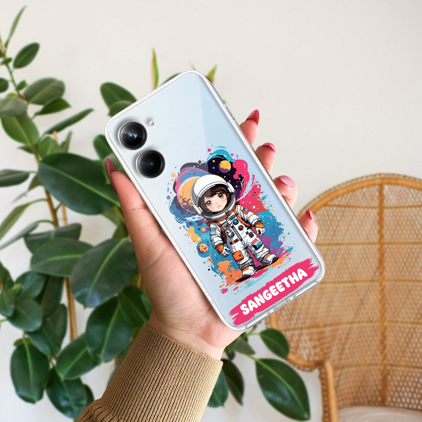 Astronaut Customize Transparent Silicon Case For Realme/Narzo ShopOnCliQ